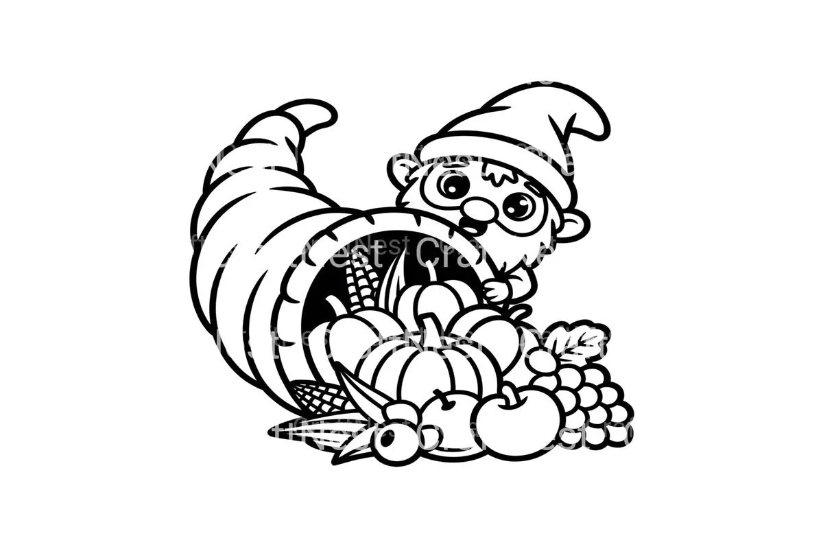 Thanksgiving Gnomes Cornucopia Coloring Books - Image 3