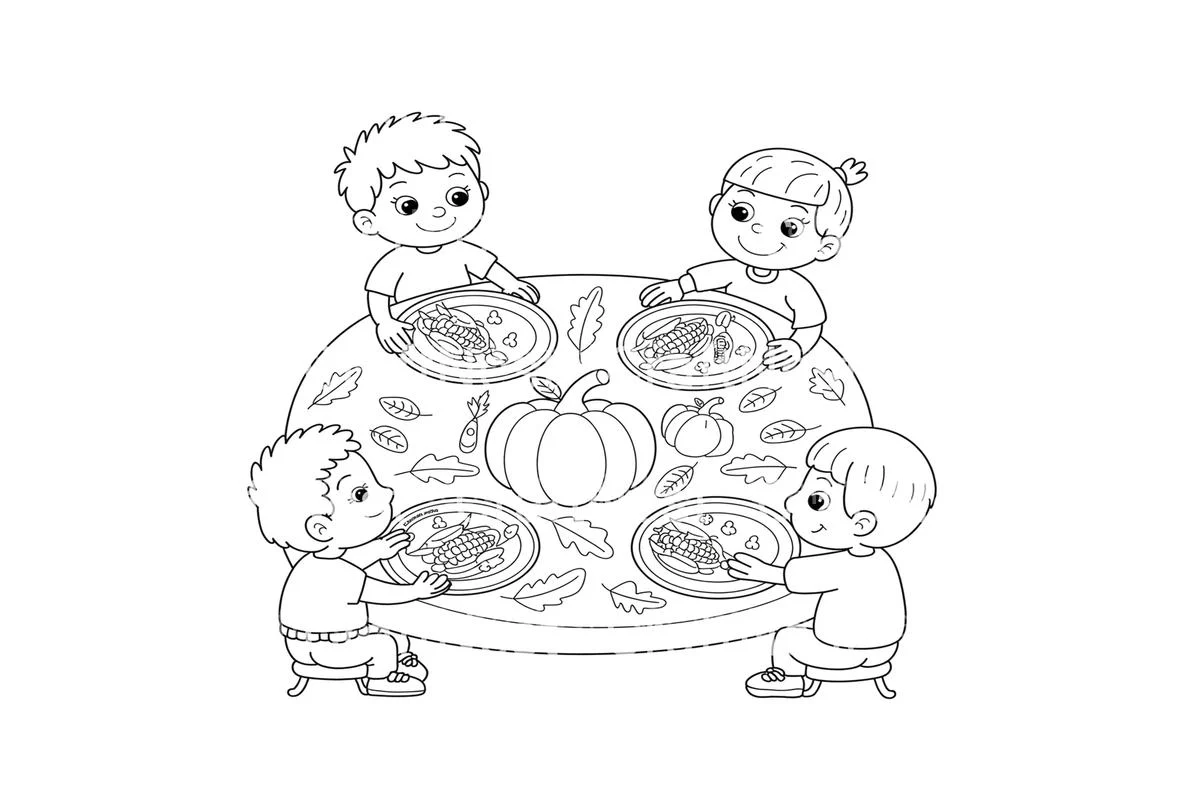 Thanksgiving Kids Fun Coloring Books - Image 4