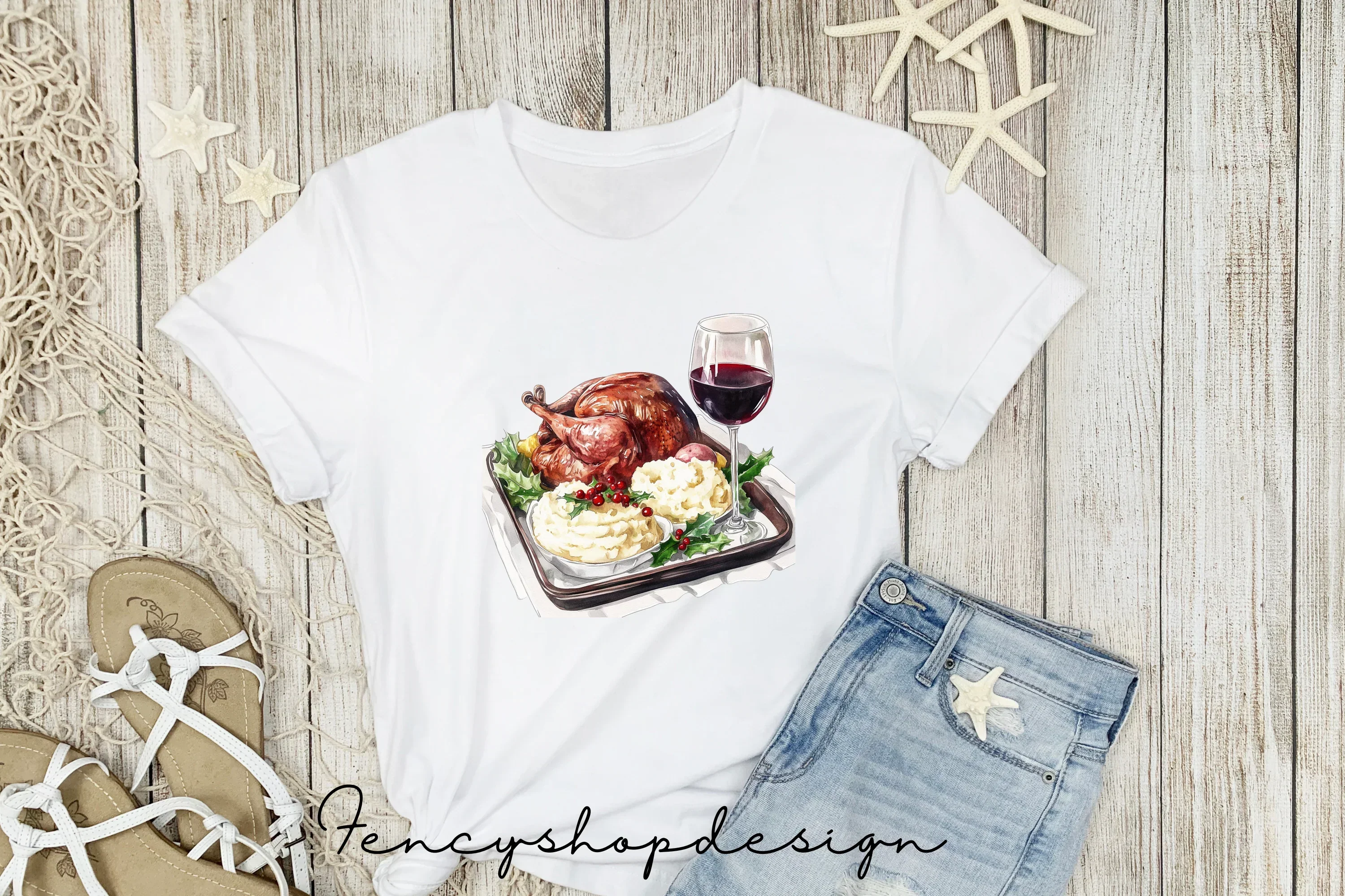 Thanksgiving Turkey Dinner Clipart Bundle - Image 5