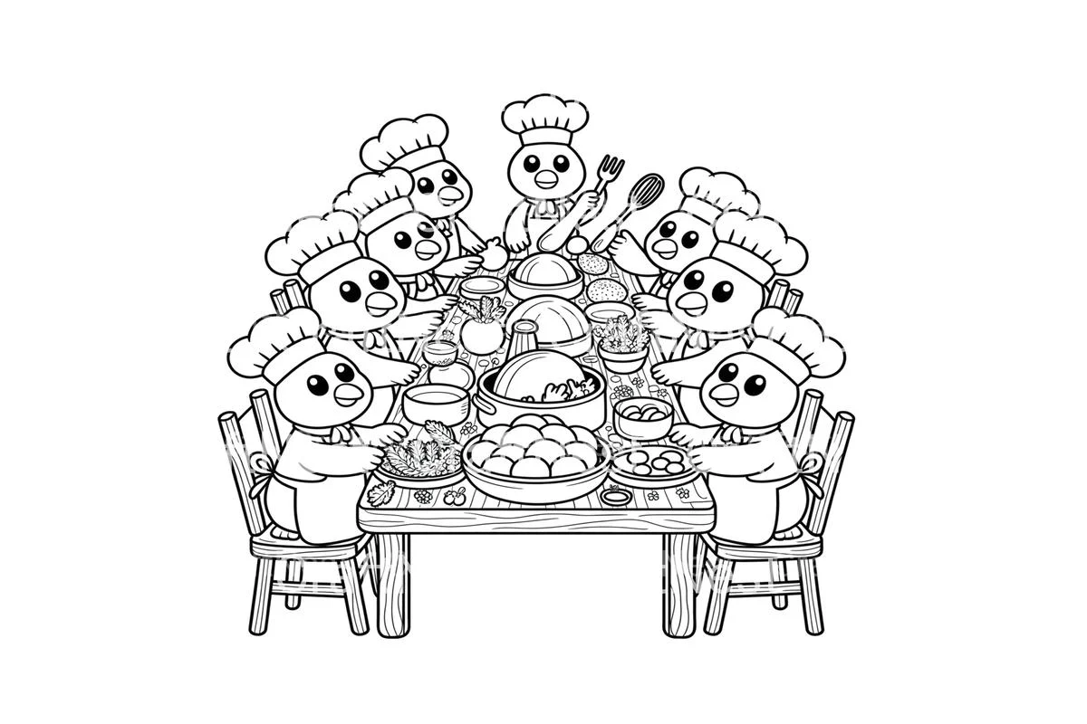 Thanksgiving Turkey Feast Coloring Books - Image 4