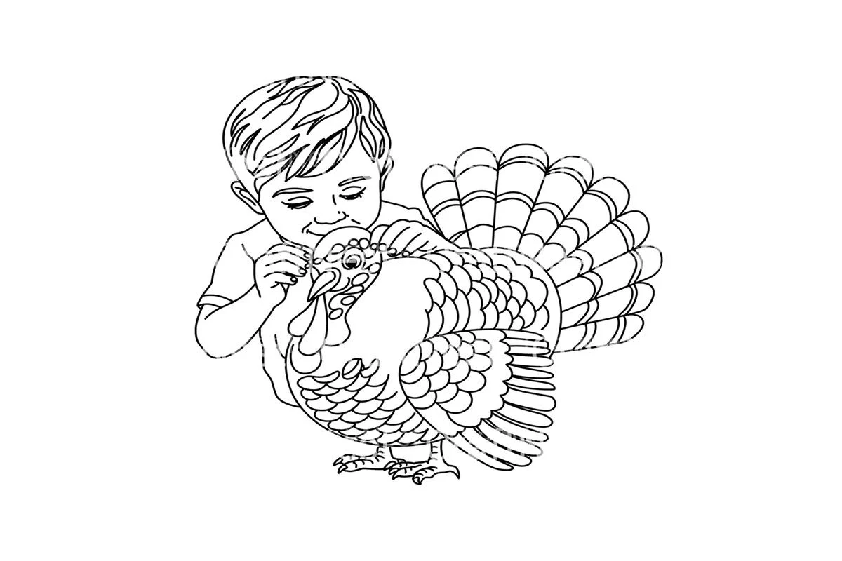 Thanksgiving Turkey PreparationFun Coloring Books - Image 3