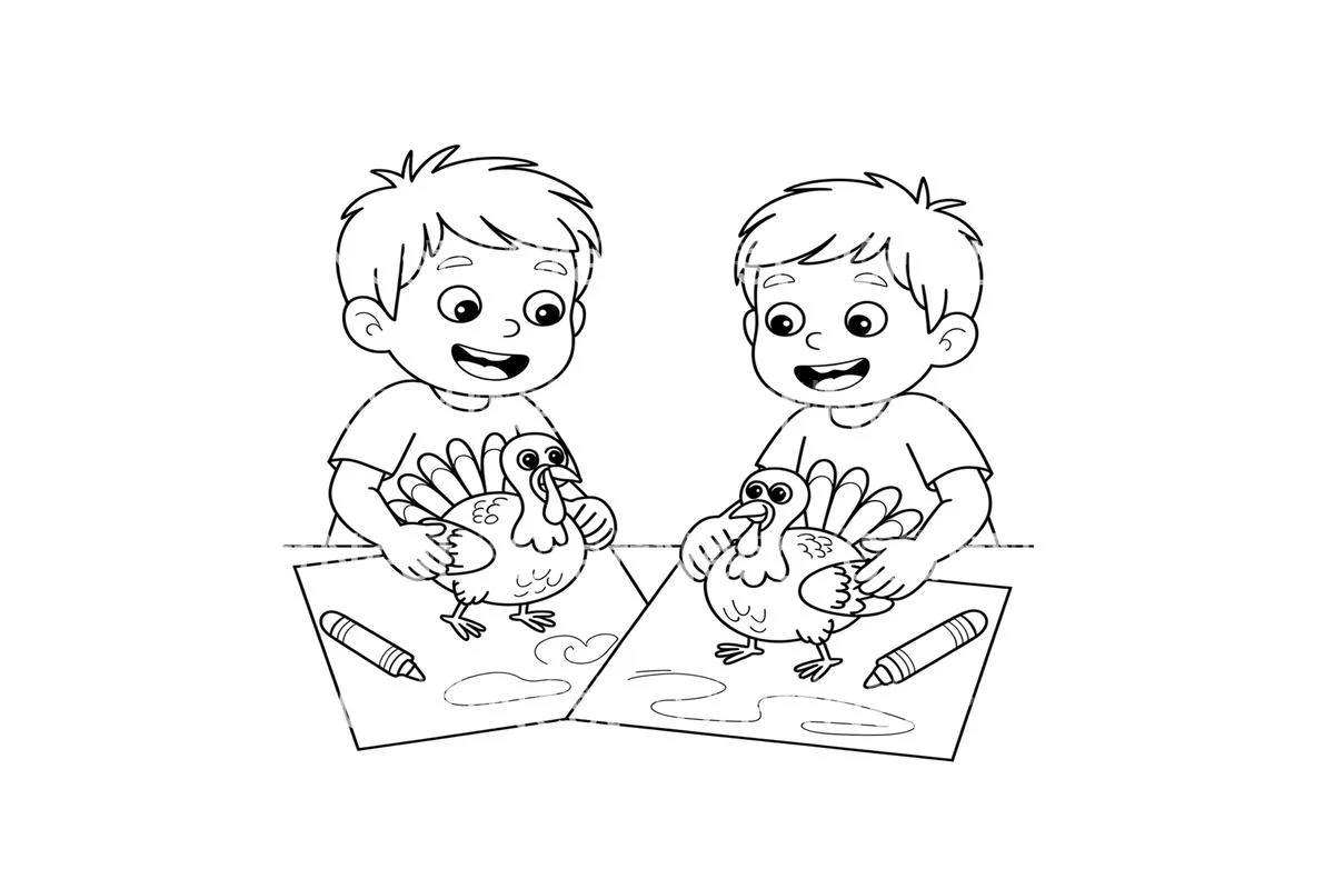 Thanksgiving TurkeyFun Coloring Books - Image 4