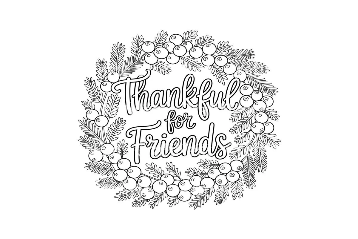 Thanksgiving Wreath Coloring Books - Image 3