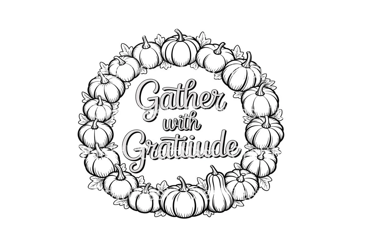 Thanksgiving Wreath Coloring Books - Image 4