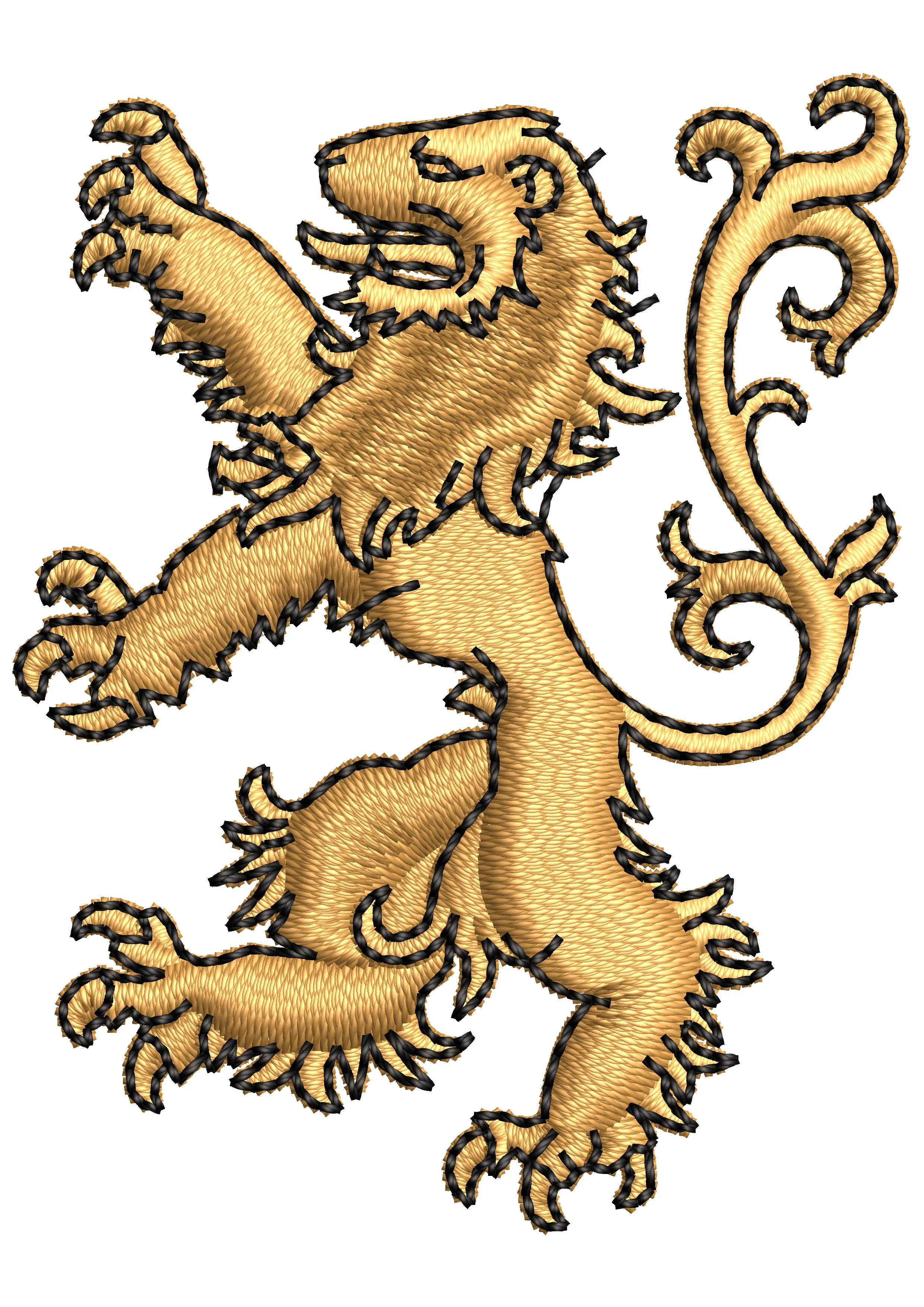 The Lion Embroidery Design