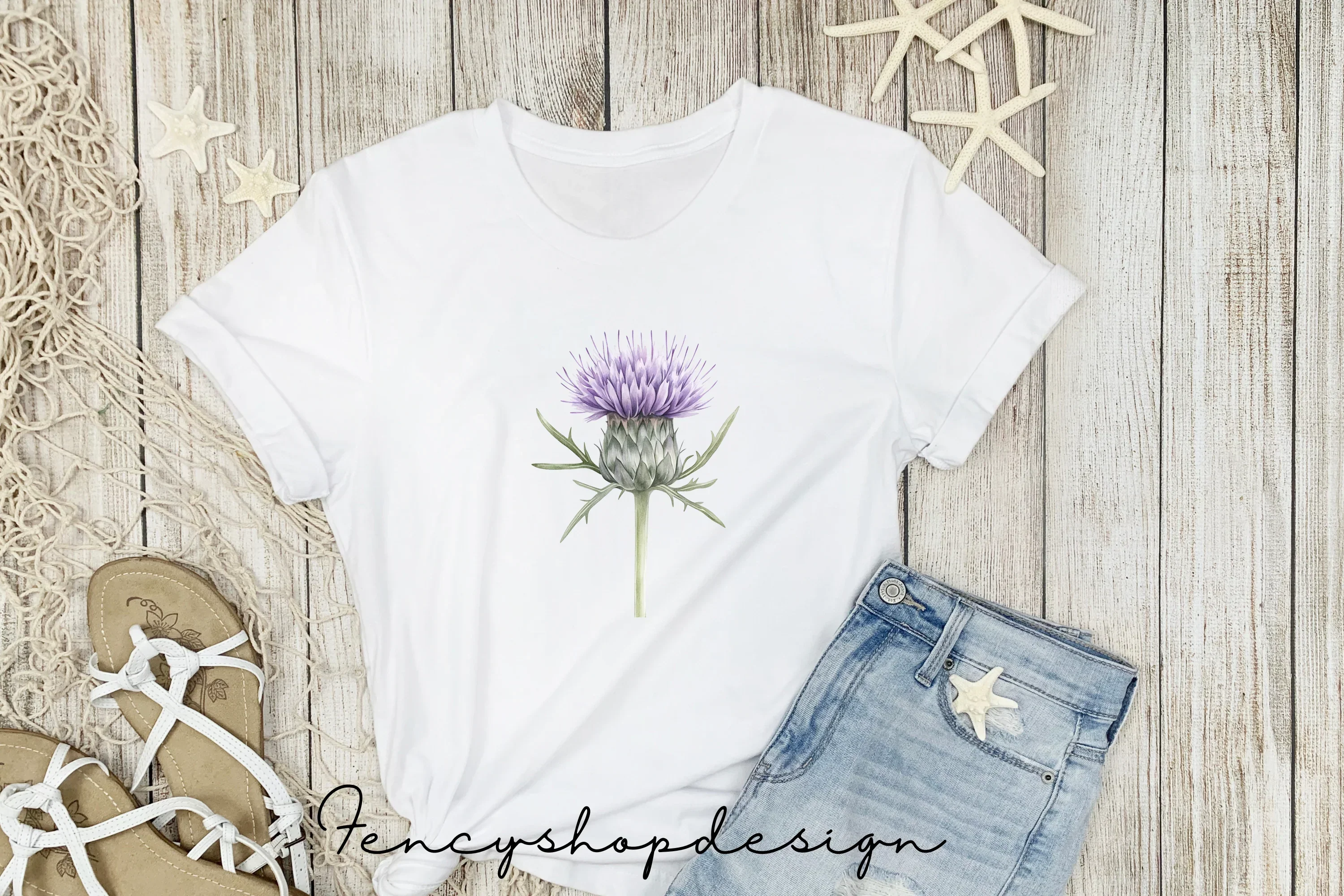 Thistle Flower Clipart Bundle - Image 6