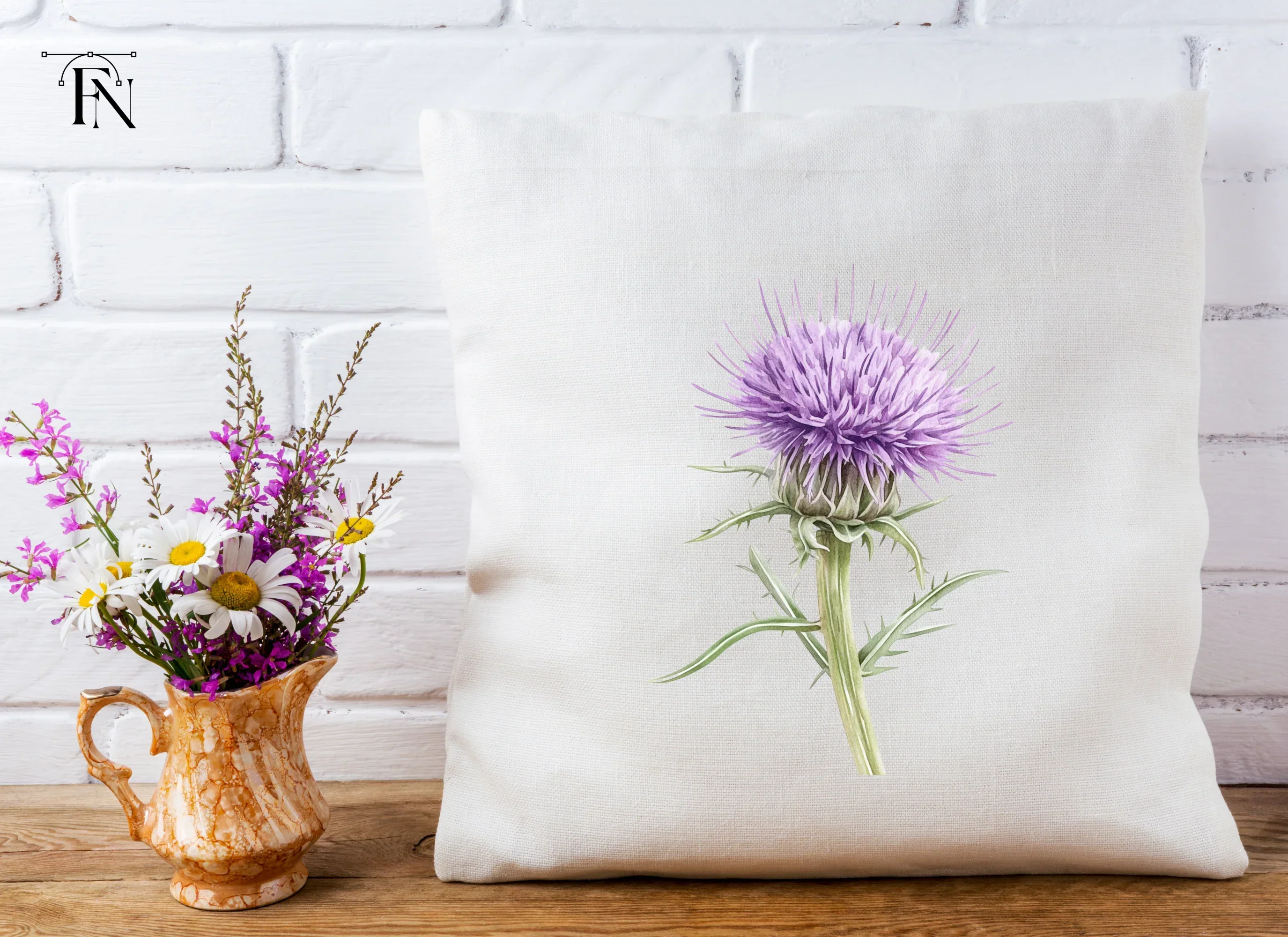 Thistle Plant Duo Clipart Bundle - Image 5