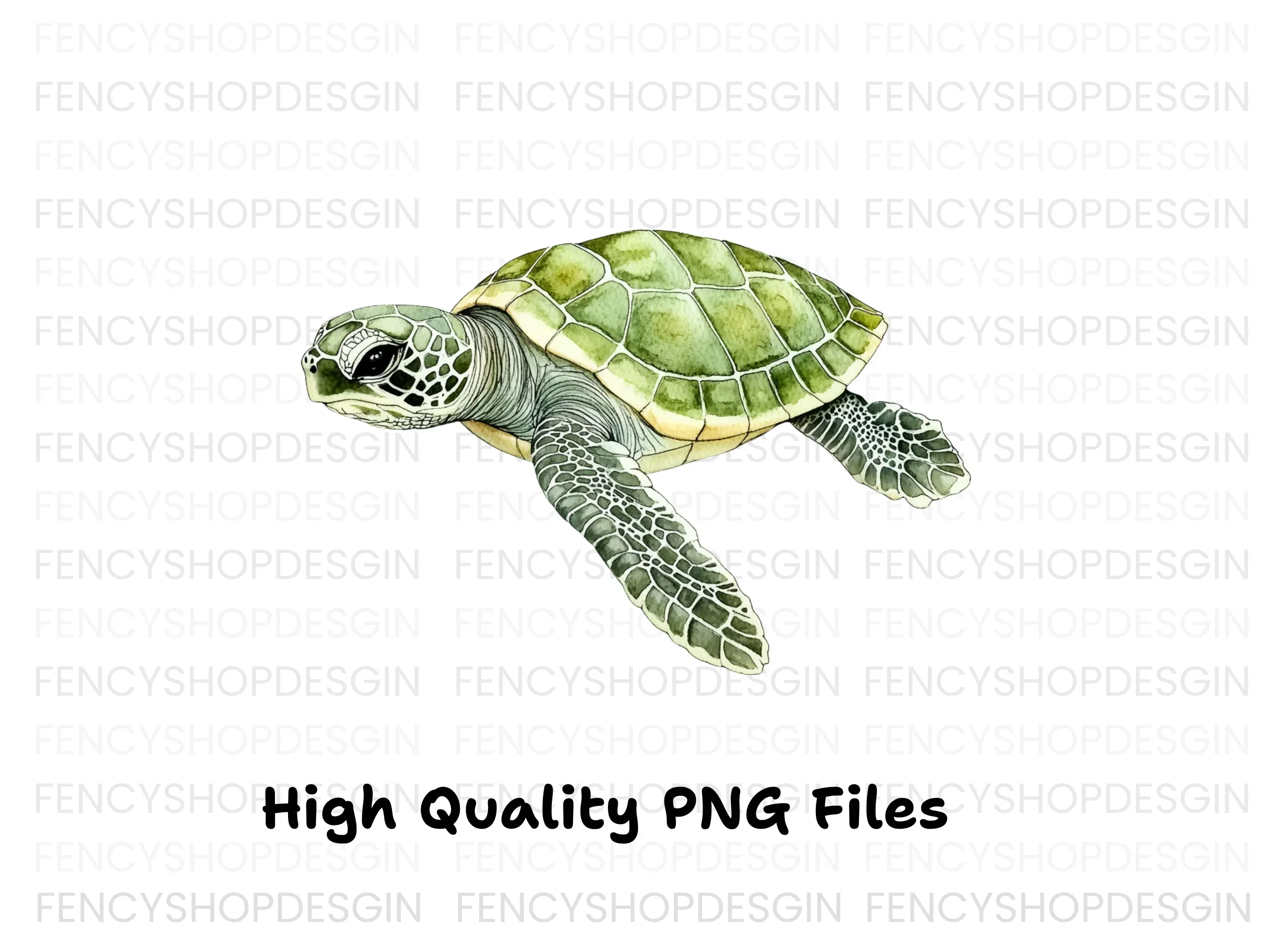 Three Baby Sea Turtles Clipart Bundle - Image 3