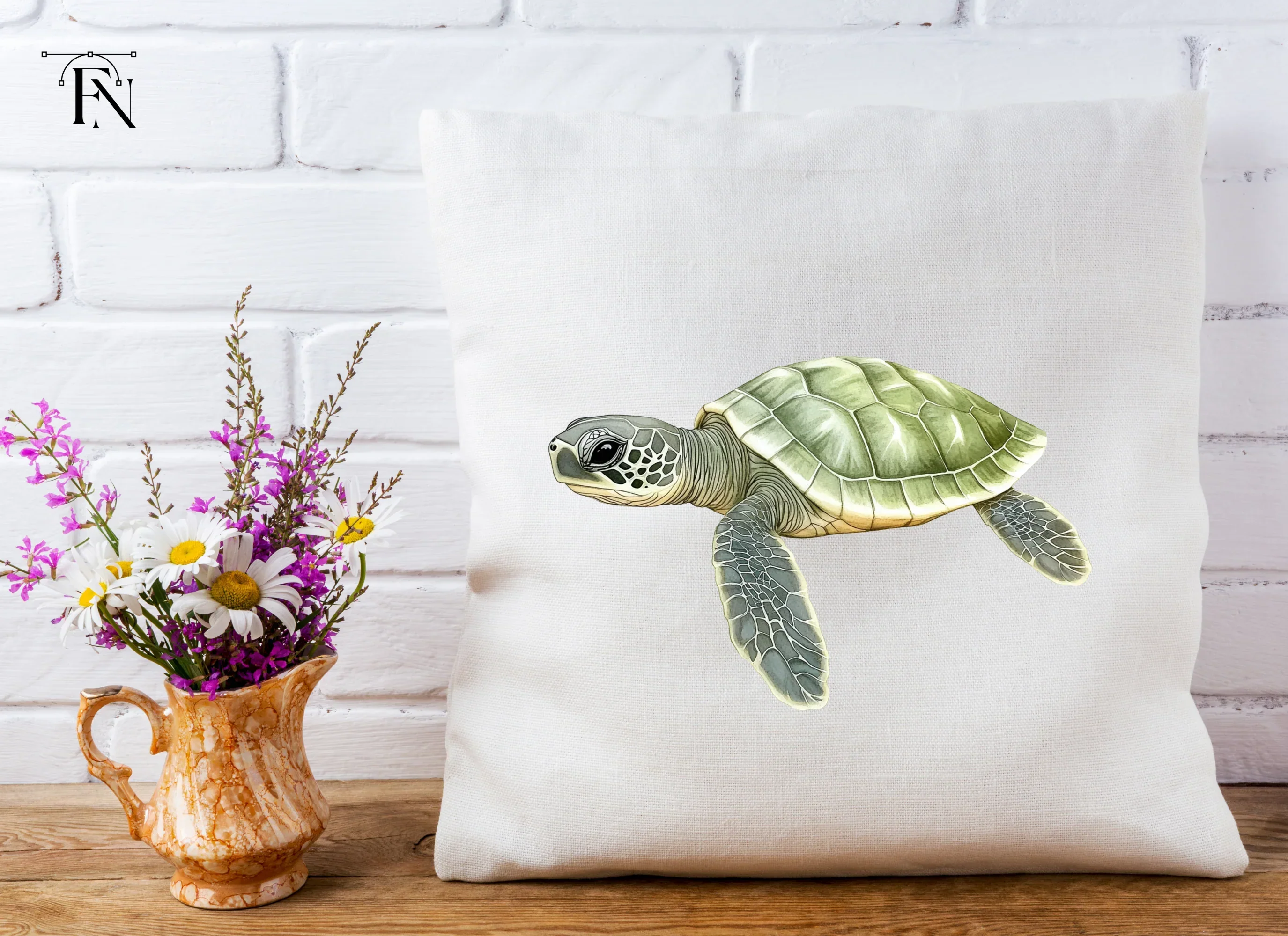 Three Baby Sea Turtles Clipart Bundle - Image 5