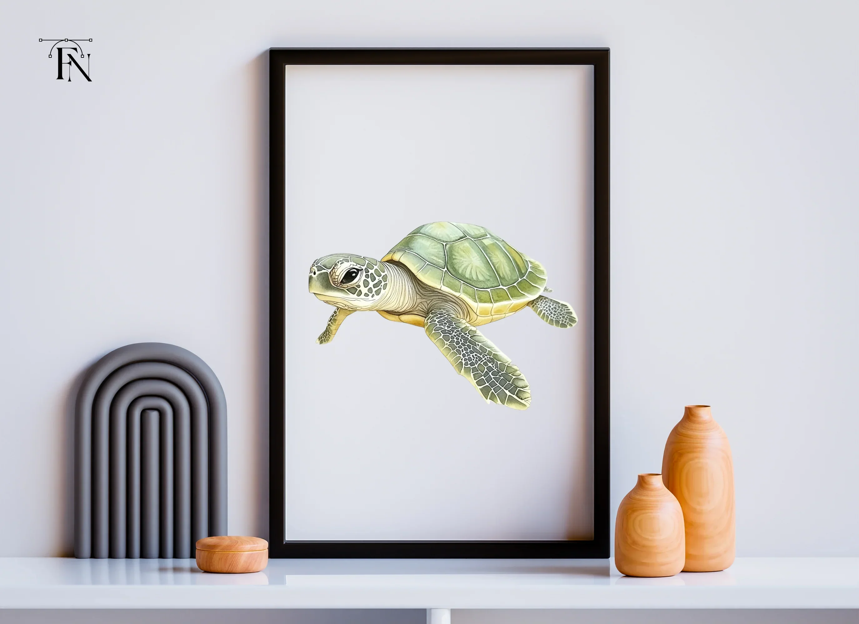 Three Baby Sea Turtles Clipart Bundle - Image 6