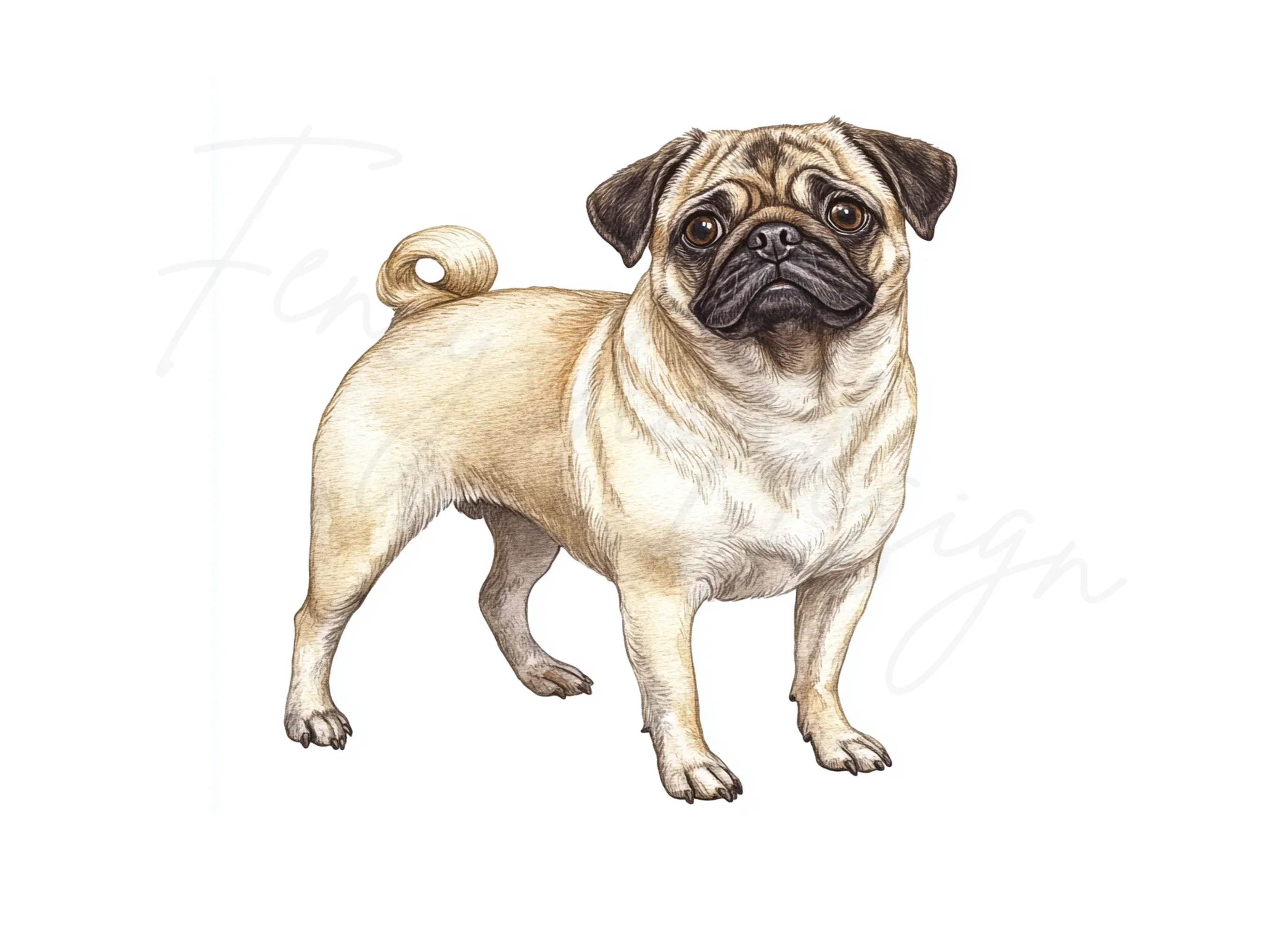 Three Pugs Clipart Bundle - Image 3