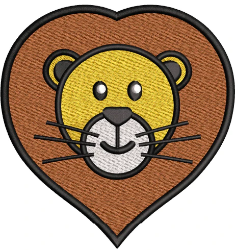 Tiger Face Embroidery Design