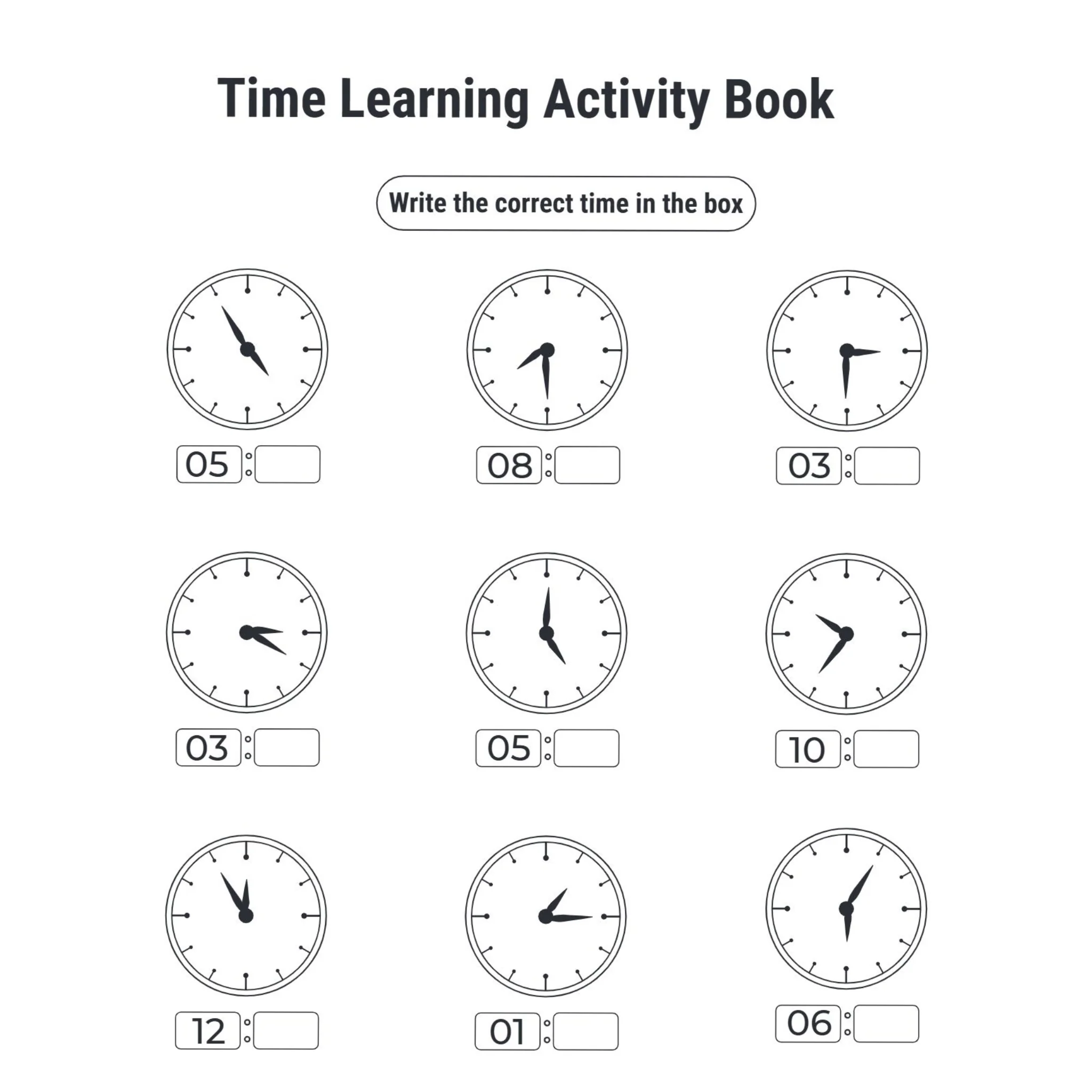 Time Learning Activity Book for Kids - Image 3