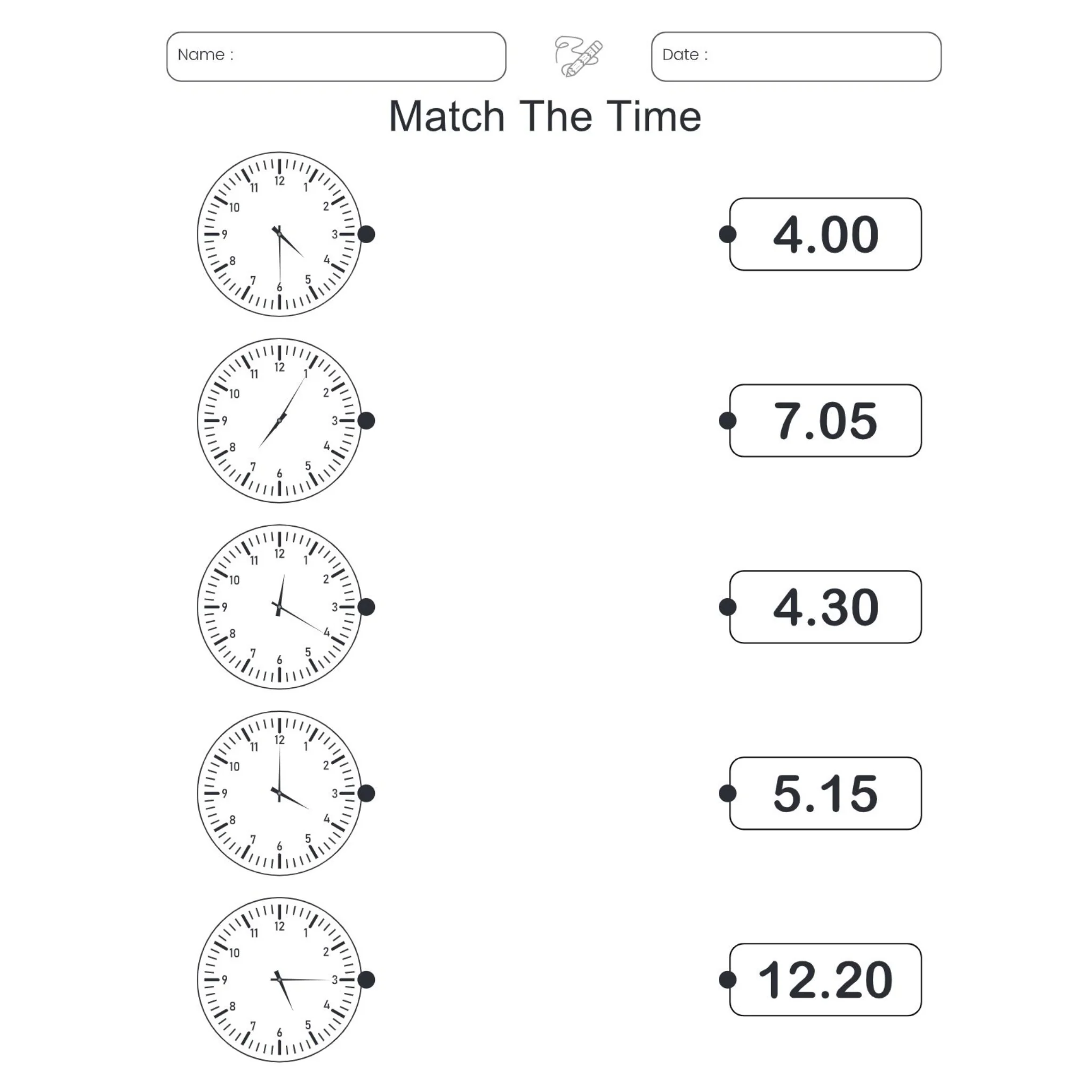 Time Learning Clocks Worksheet Book - Image 5