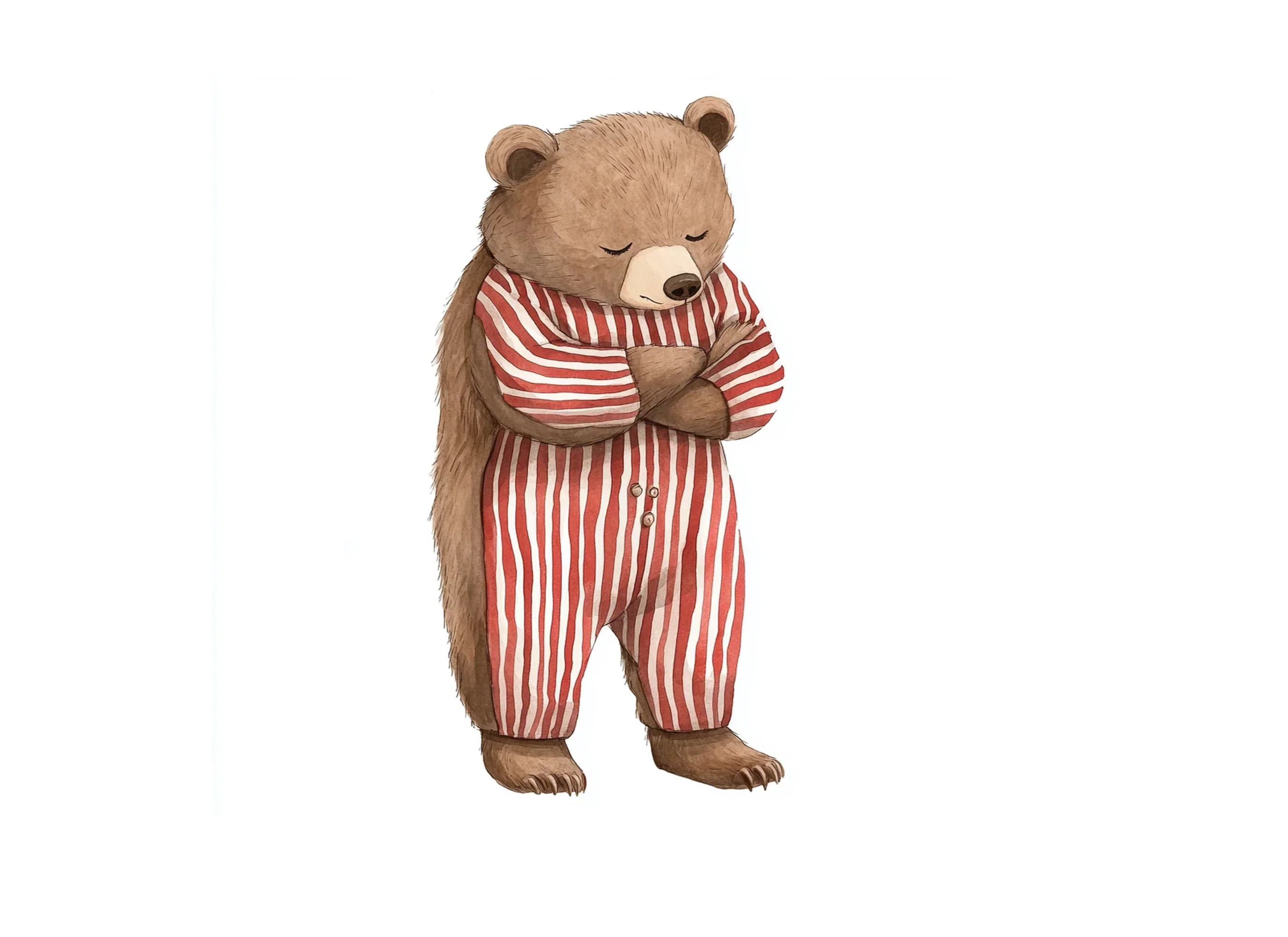 Tired Bear Kids Clipart Bundle - Image 3