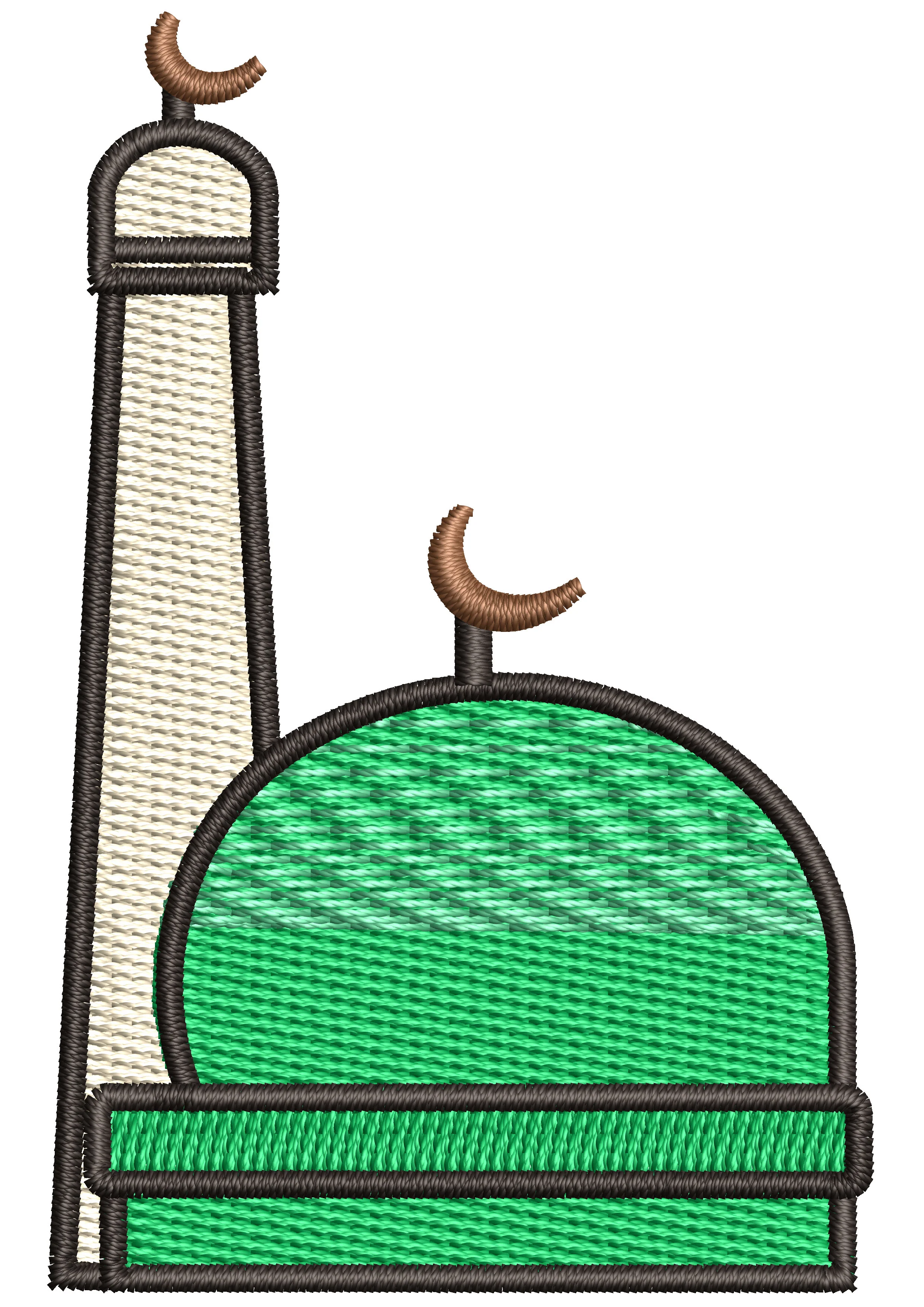 Tomb Tower Embroidery Design