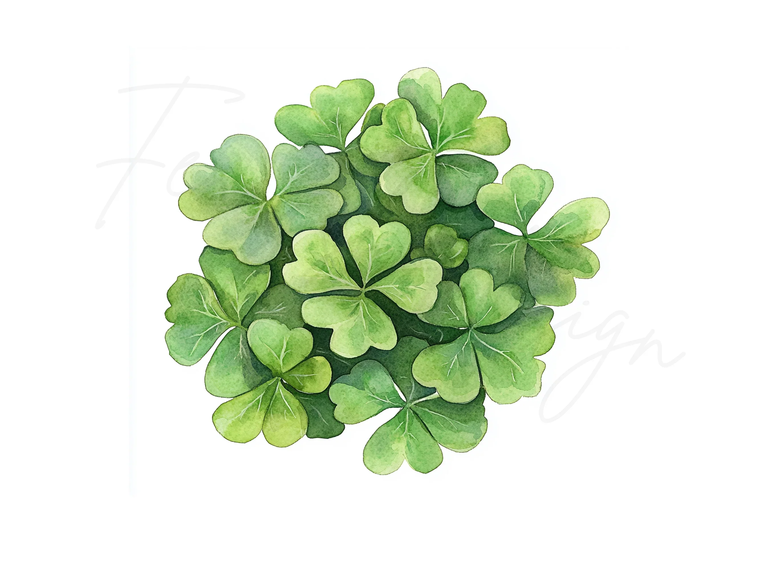 Top View Clover Clipart Bundle - Image 2