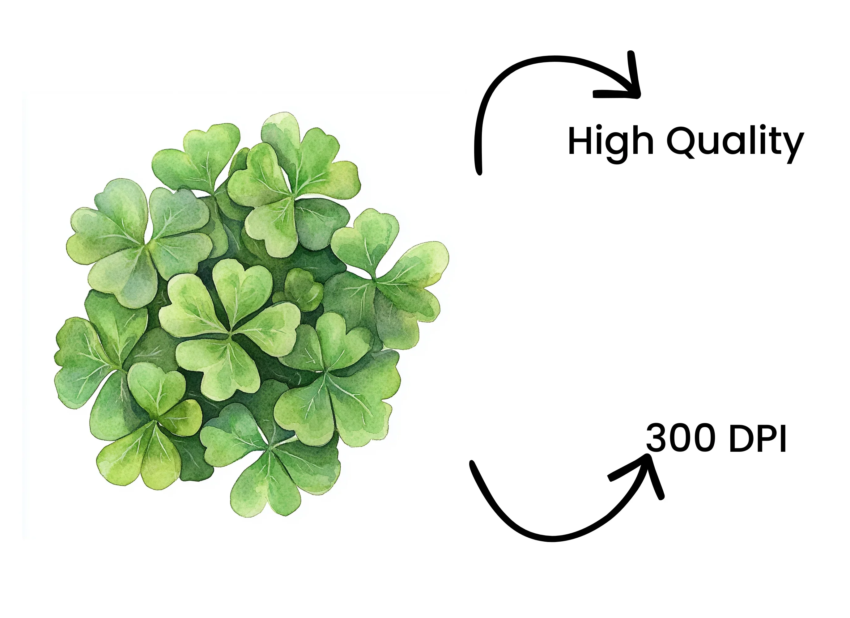 Top View Clover Clipart Bundle - Image 4