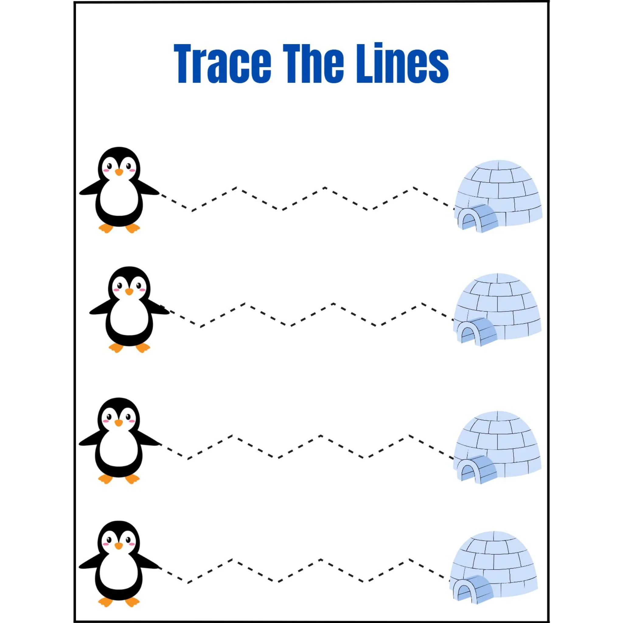 Trace the Lines Prewriting Practice - Image 2