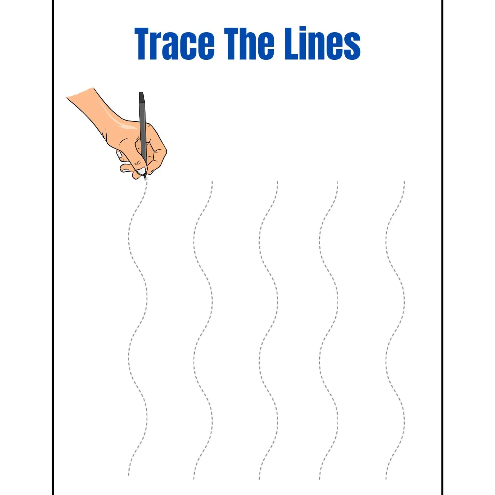 Trace the Lines Straight Line Practice - Image 5