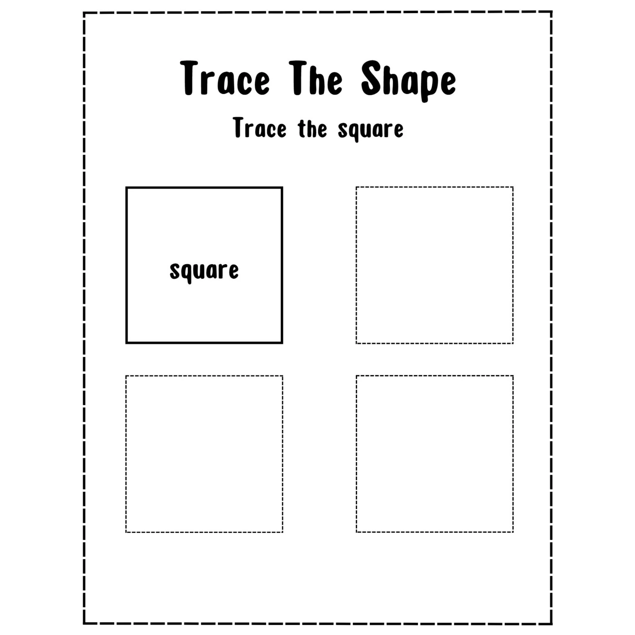 Trace the Shape Practice Worksheets - Image 2