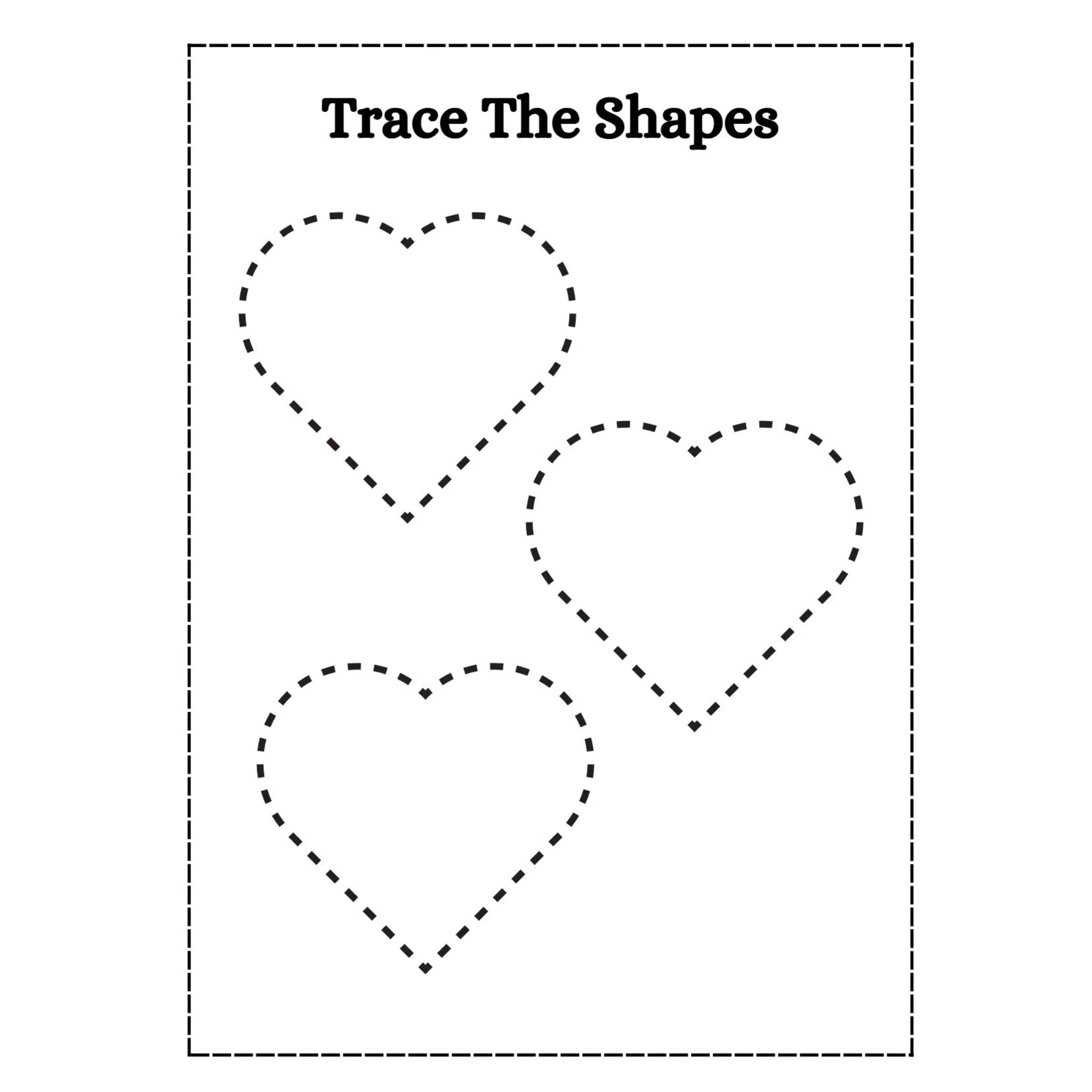 Trace the Shapes Worksheets - Image 2