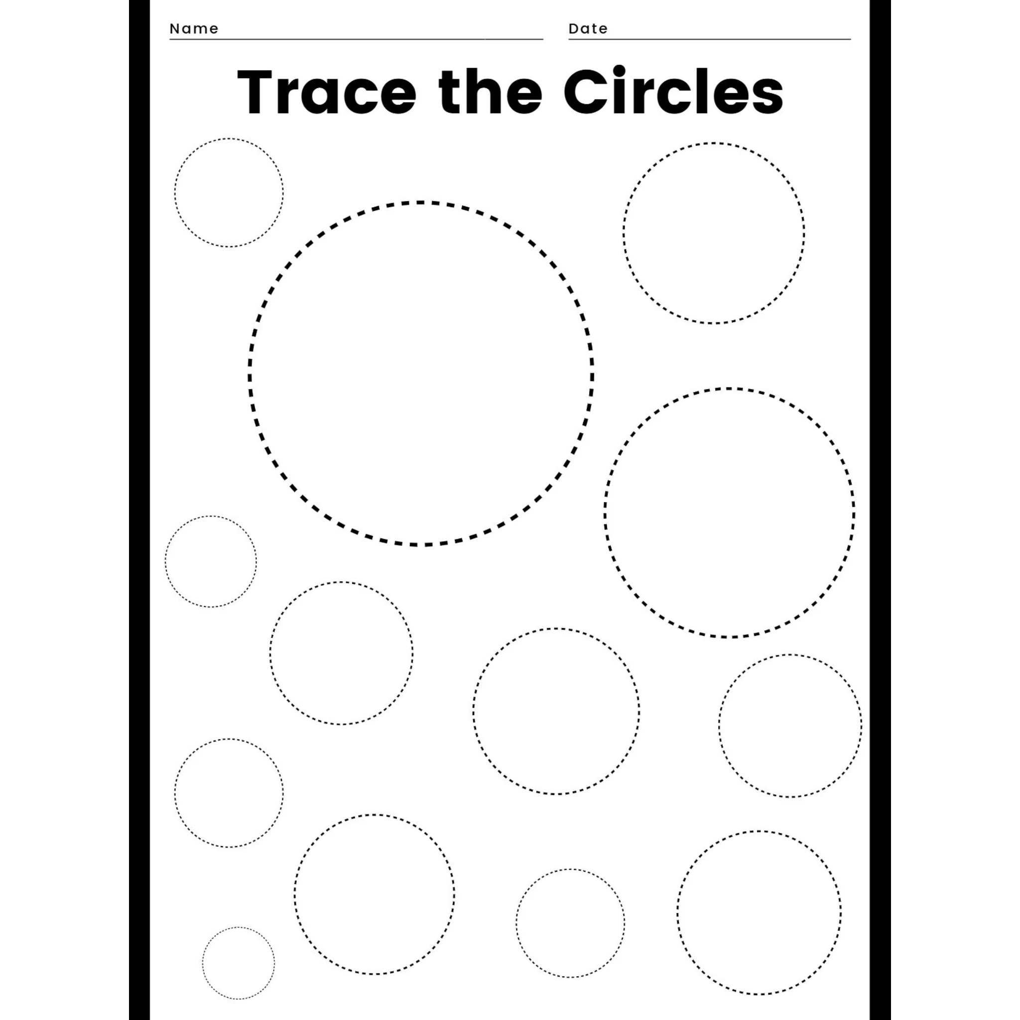 Trace the Shapes Worksheets - Image 5