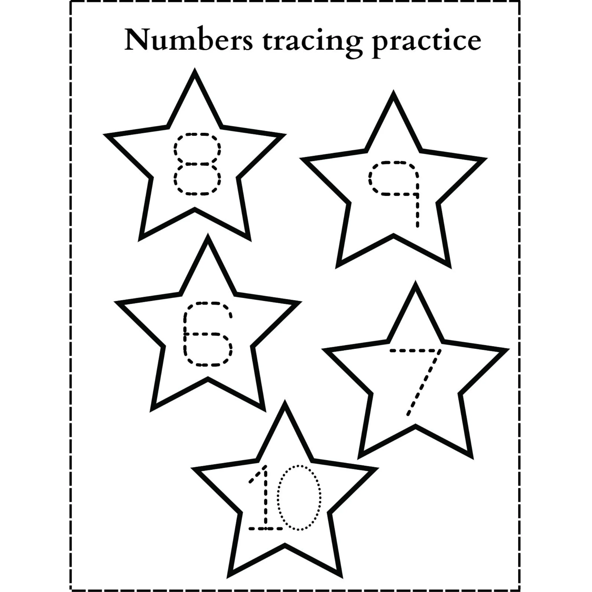 Traceable Numbers Worksheets - Image 3