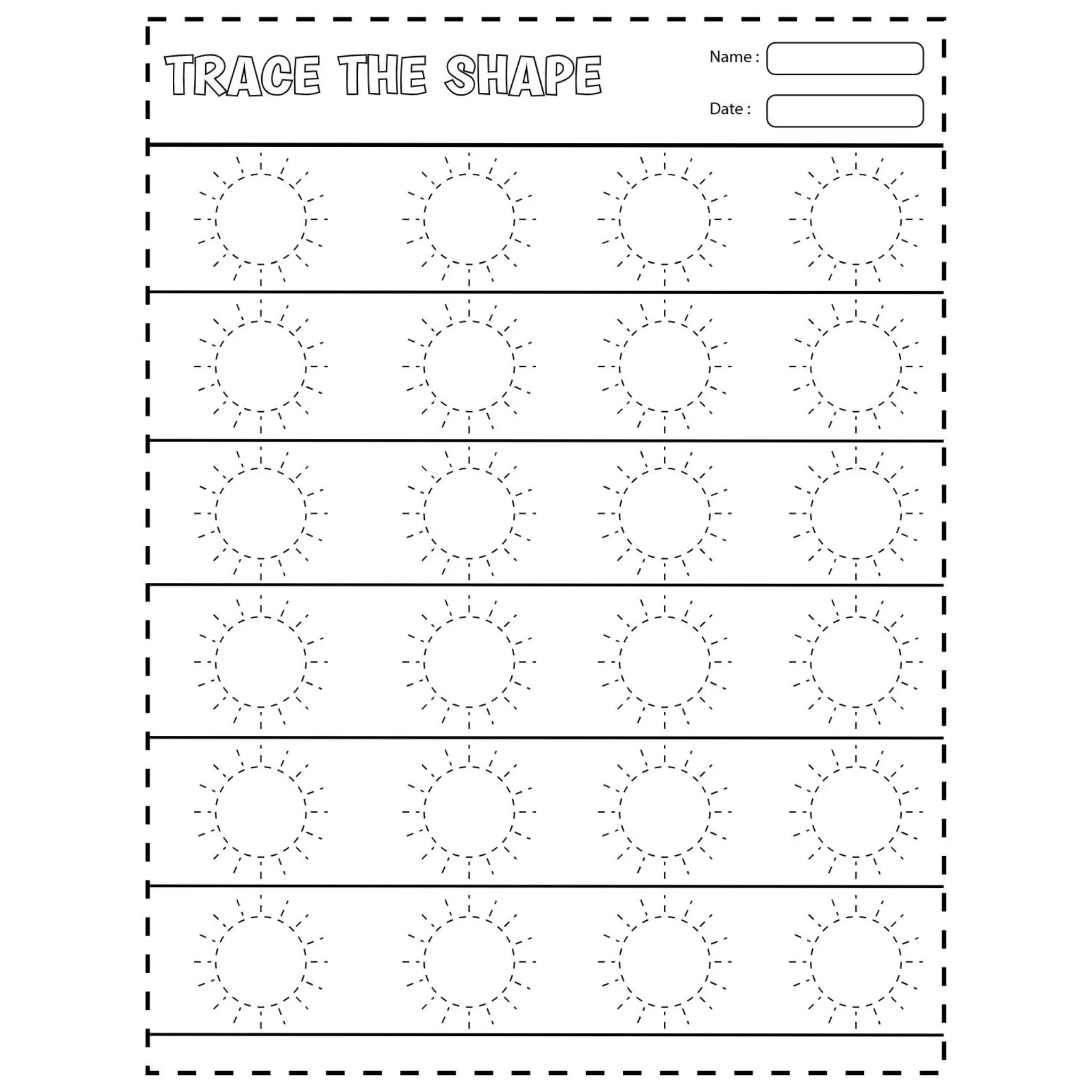 Tracing Math Shapes Alphabet Practice Workbook - Image 2
