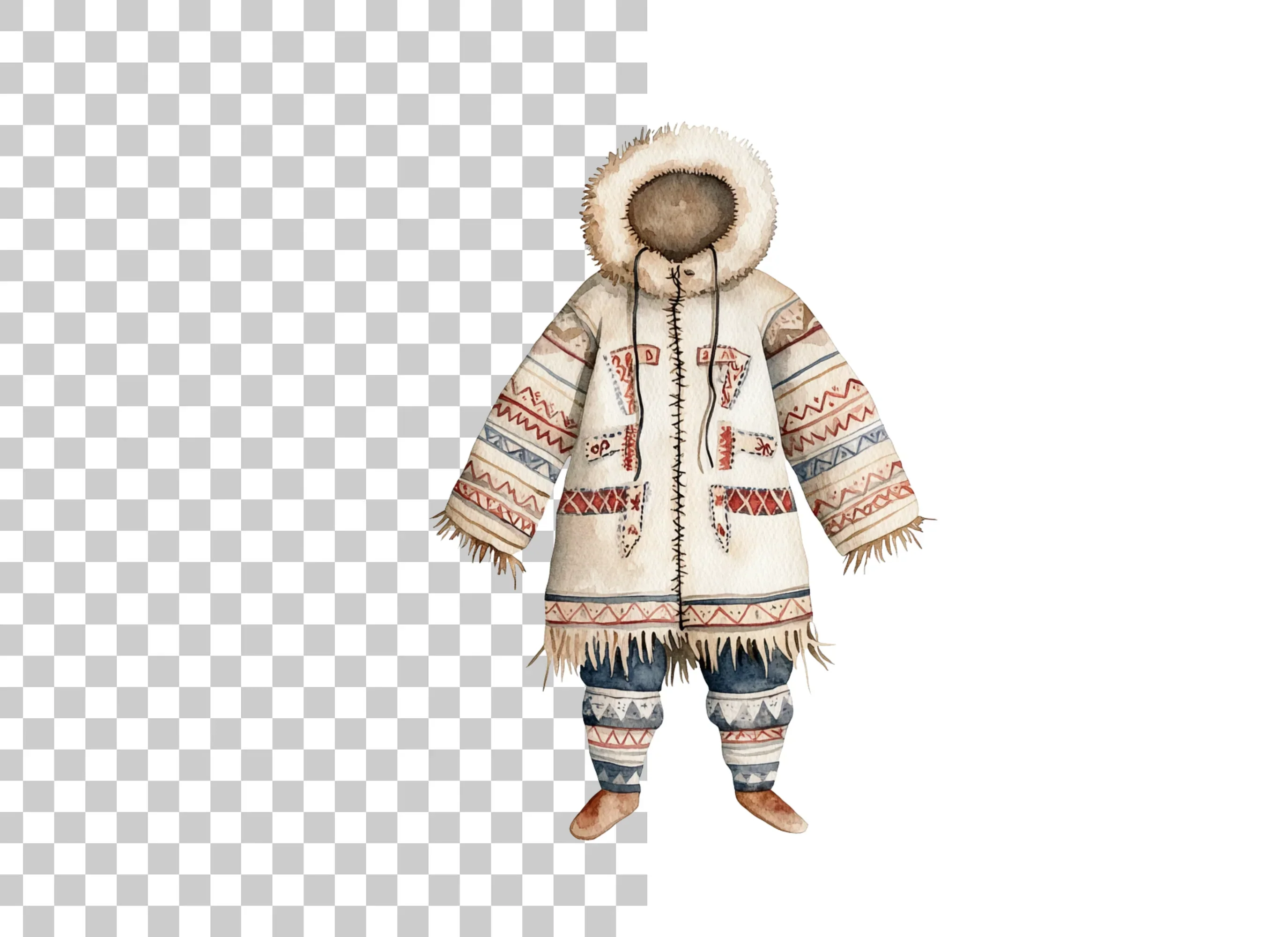 Traditional Inuit Clothing Clipart Bundle - Image 2