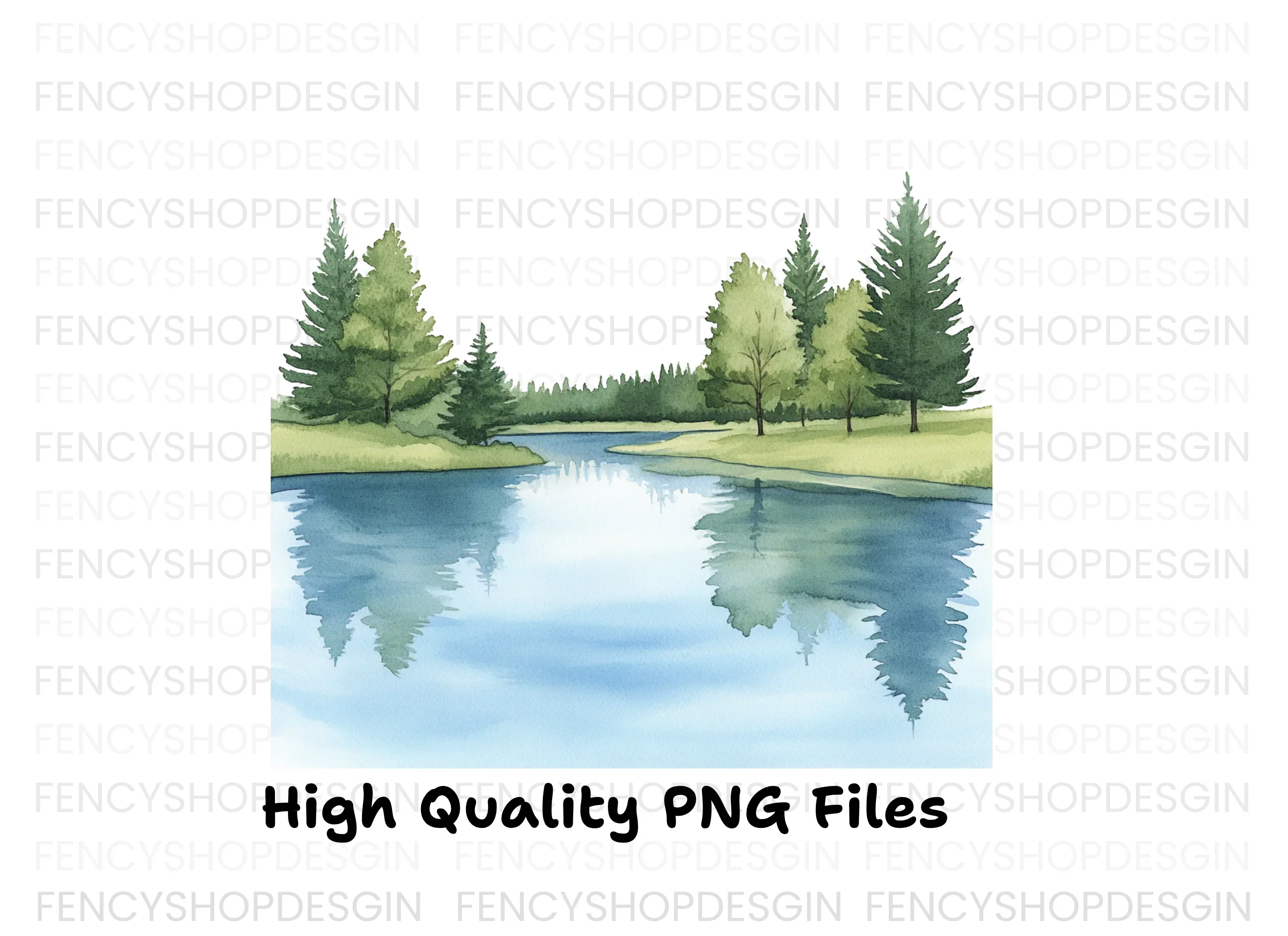 Tranquil Forest River Clipart Bundle - Image 2