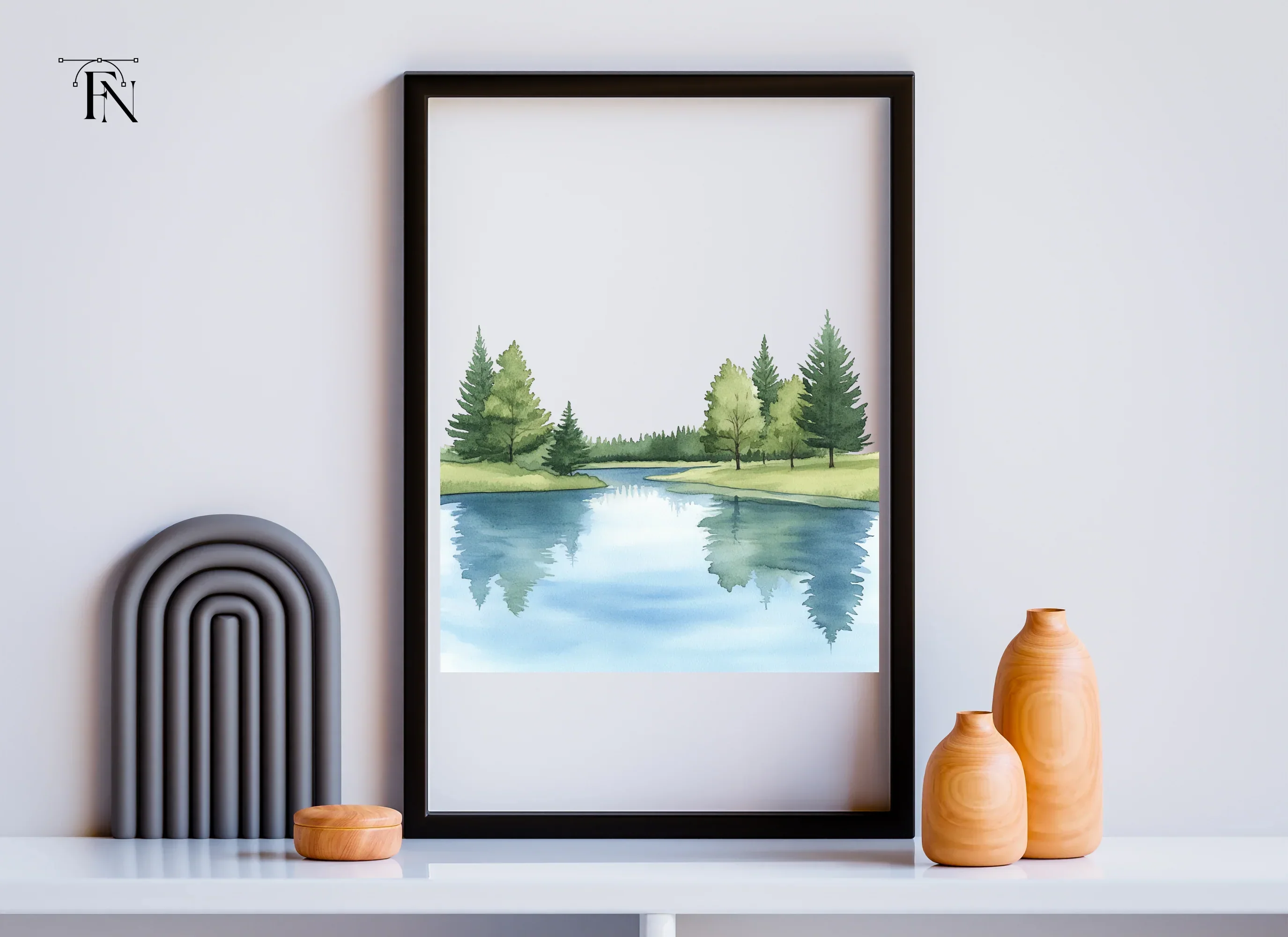 Tranquil Forest River Clipart Bundle - Image 3