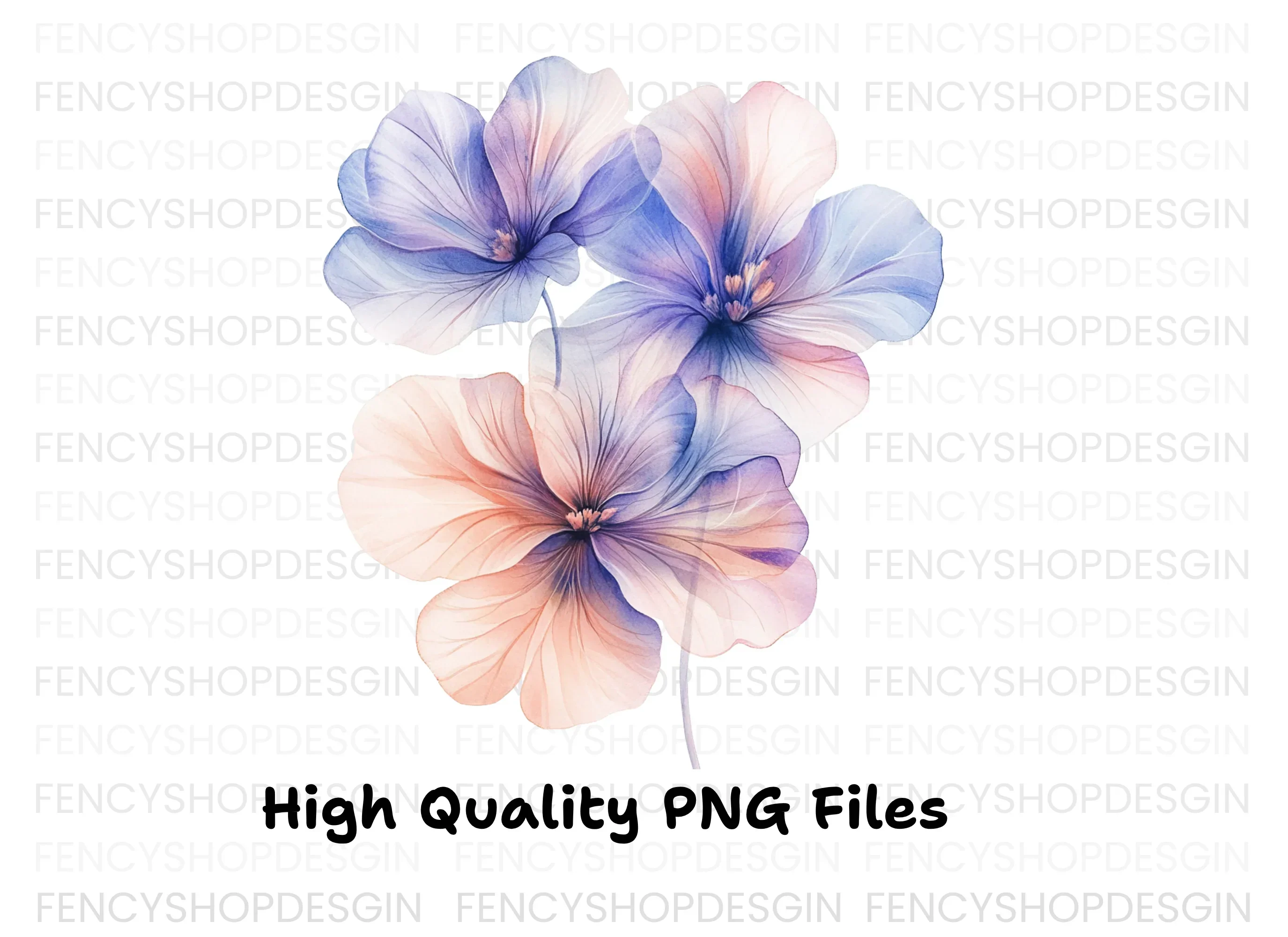 Translucent Floral Clipart Bundle - Image 2