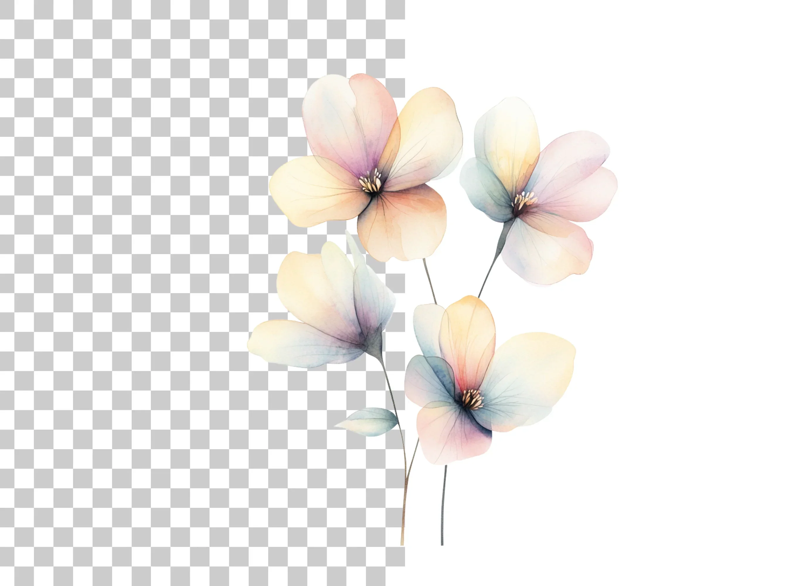 Translucent Floral Clipart Bundle - Image 6