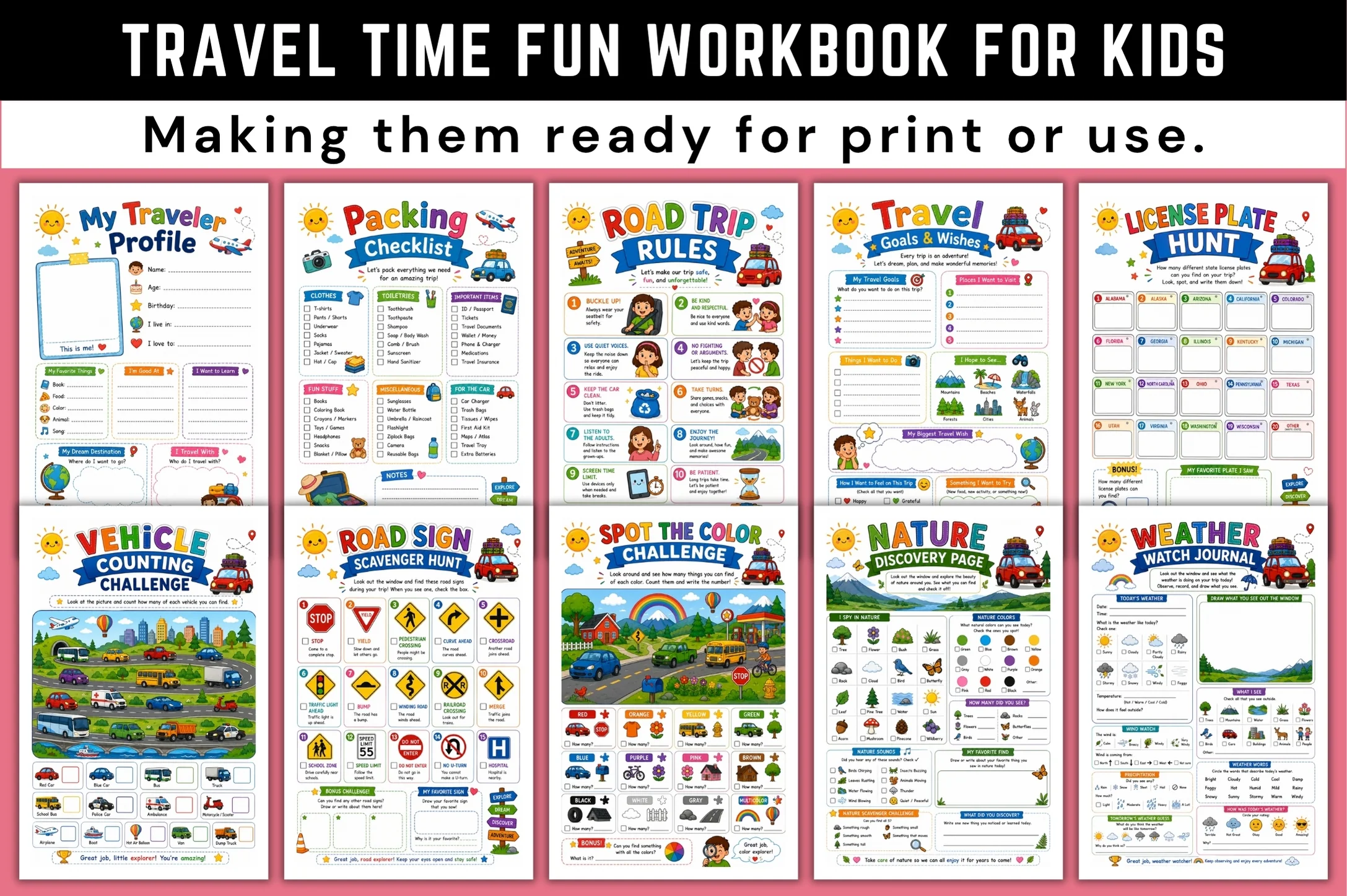 Travel Time Fun For Kids Workbook - Image 2
