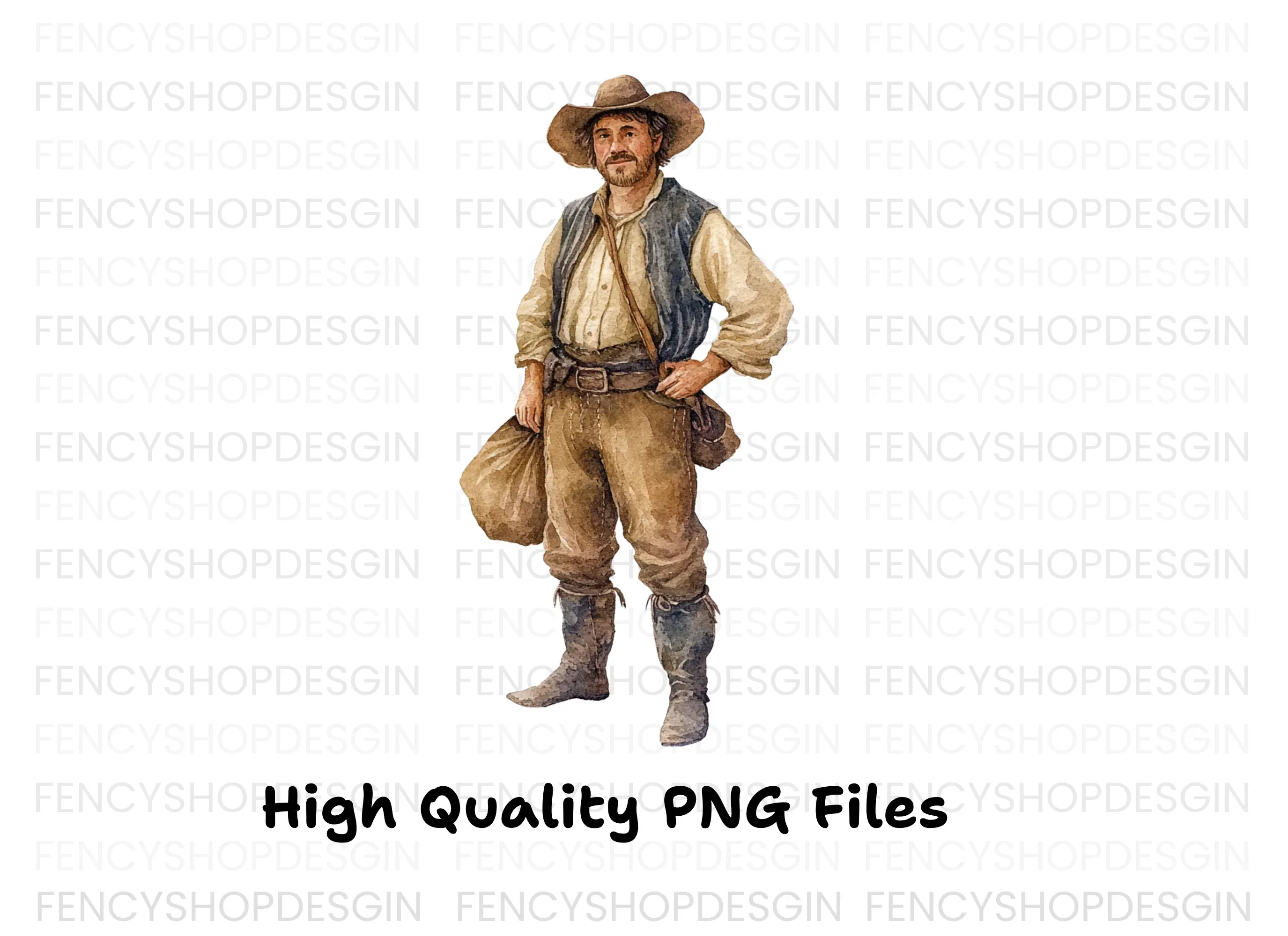 Traveler with Bag Clipart Bundle - Image 3