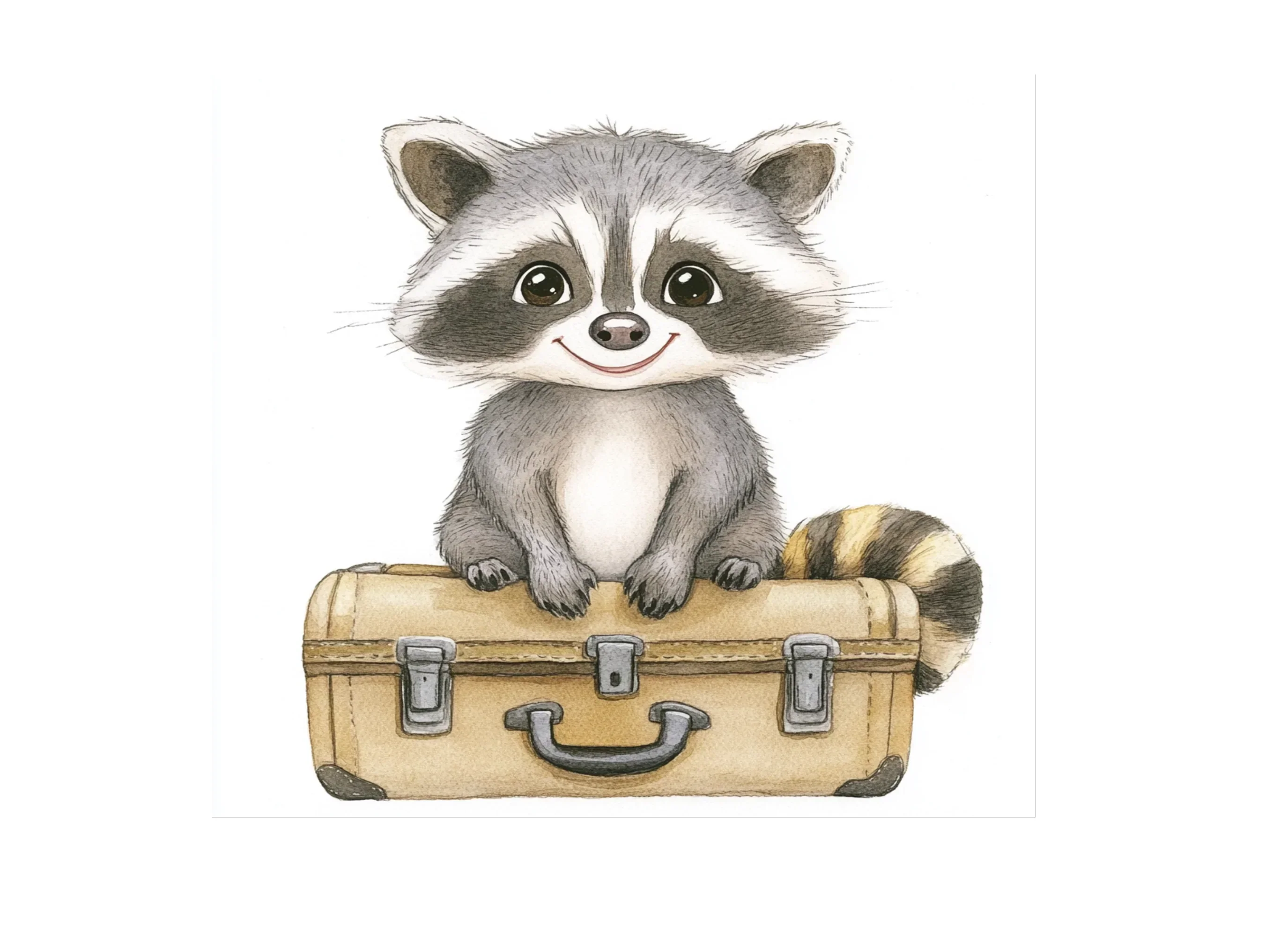Traveling Raccoon Clipart Bundle - Image 2