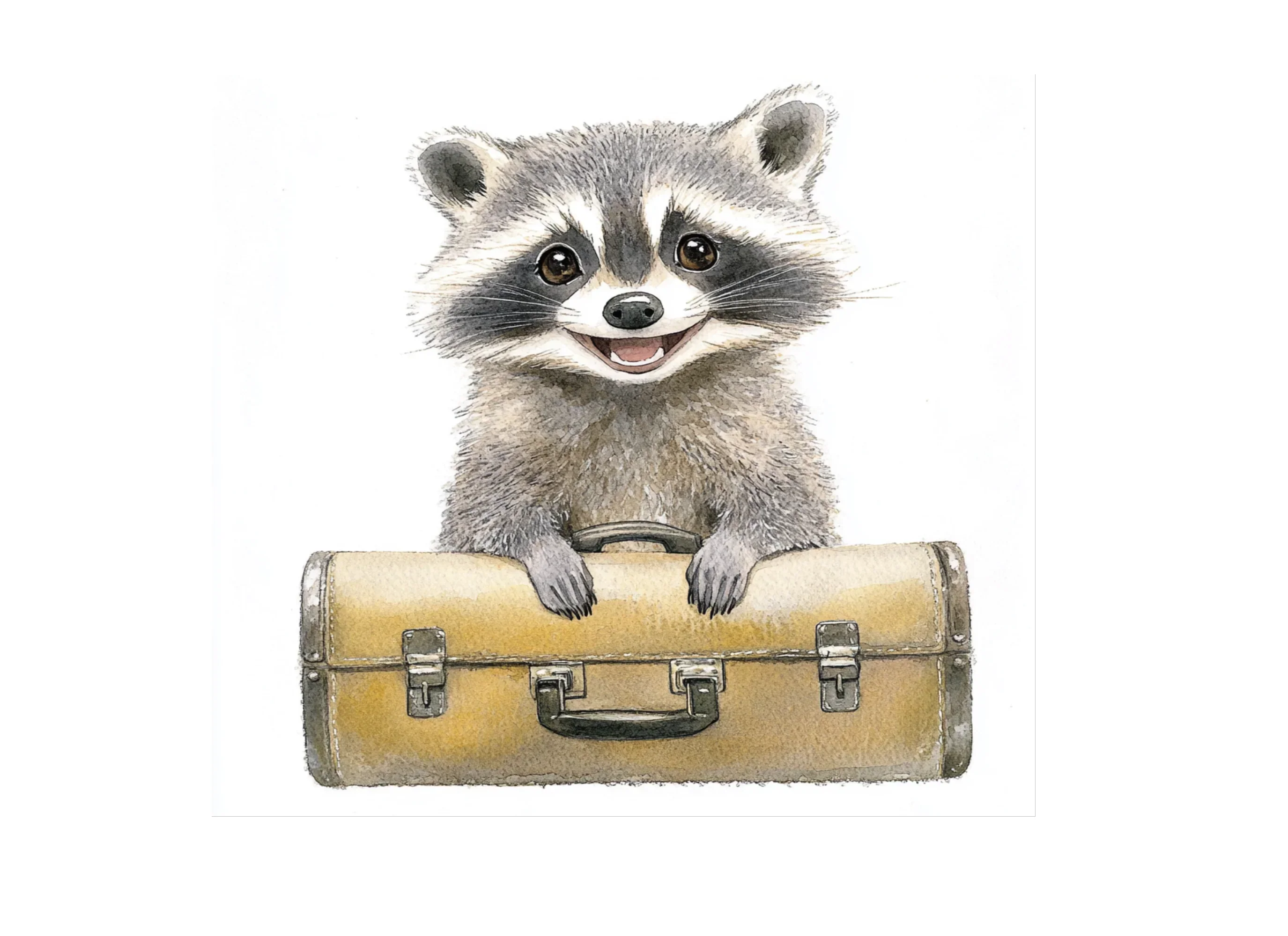 Traveling Raccoon Clipart Bundle - Image 3