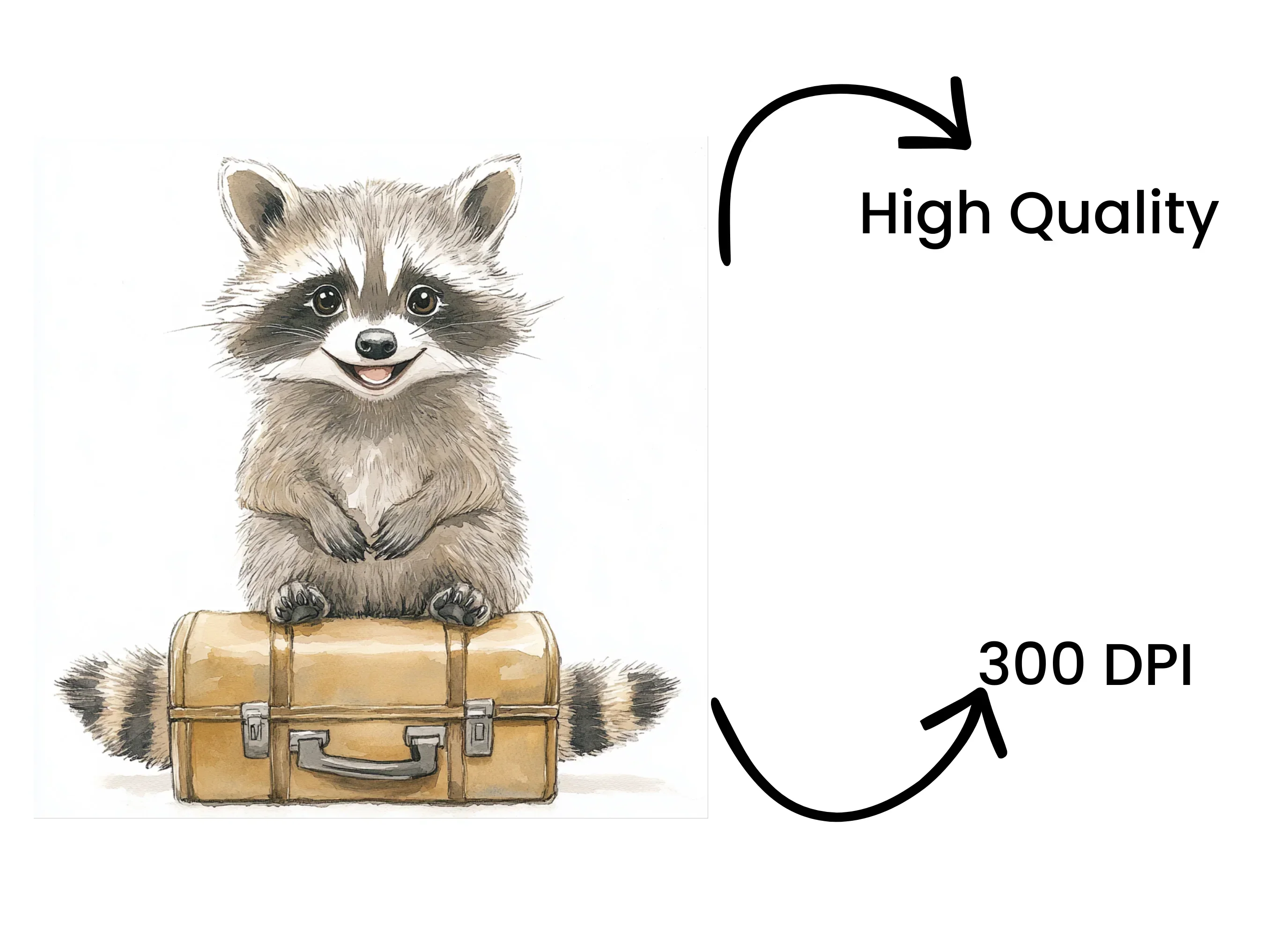 Traveling Raccoon Clipart Bundle - Image 4