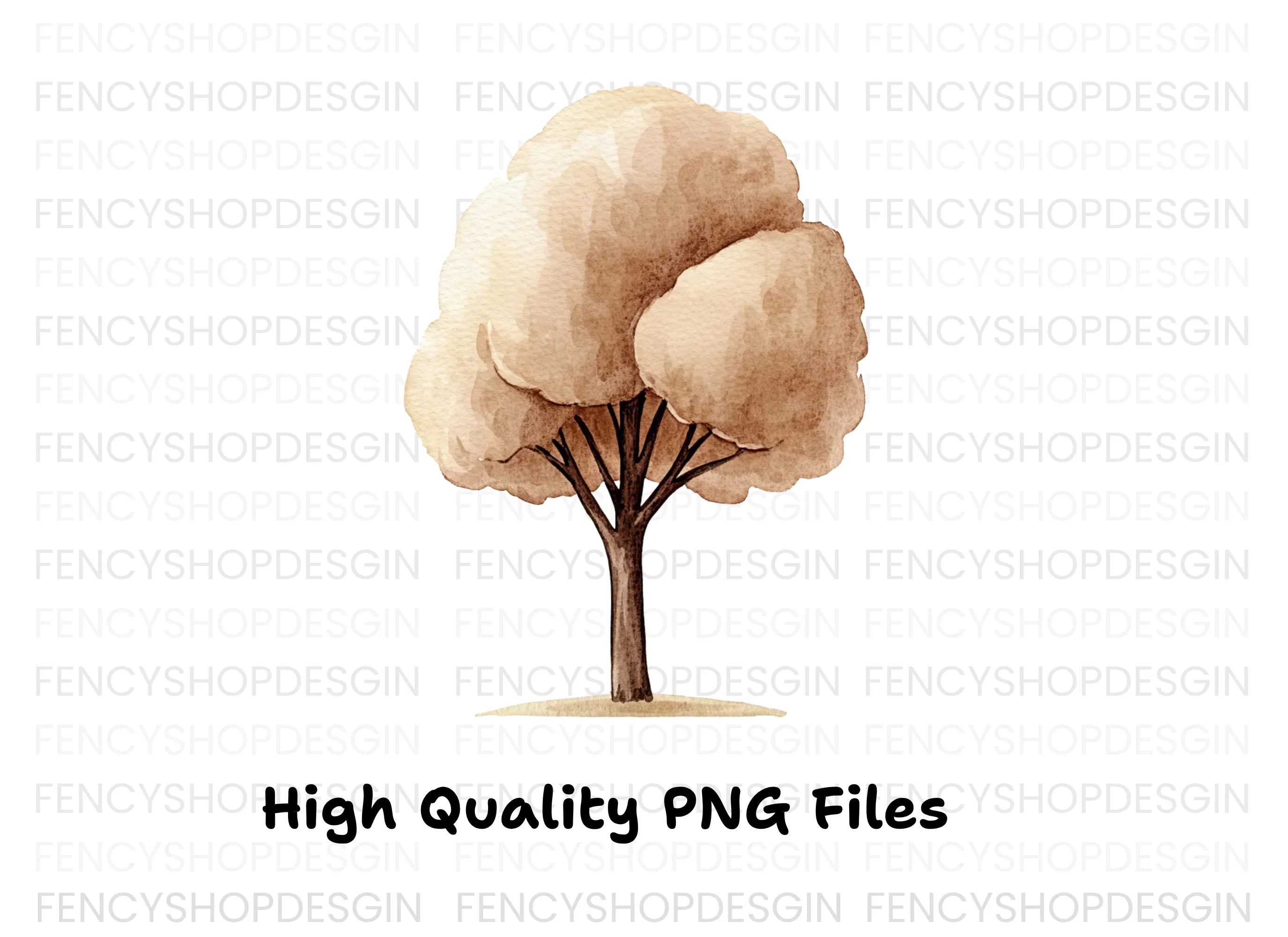 Tree Brown Tones Clipart Bundle - Image 3