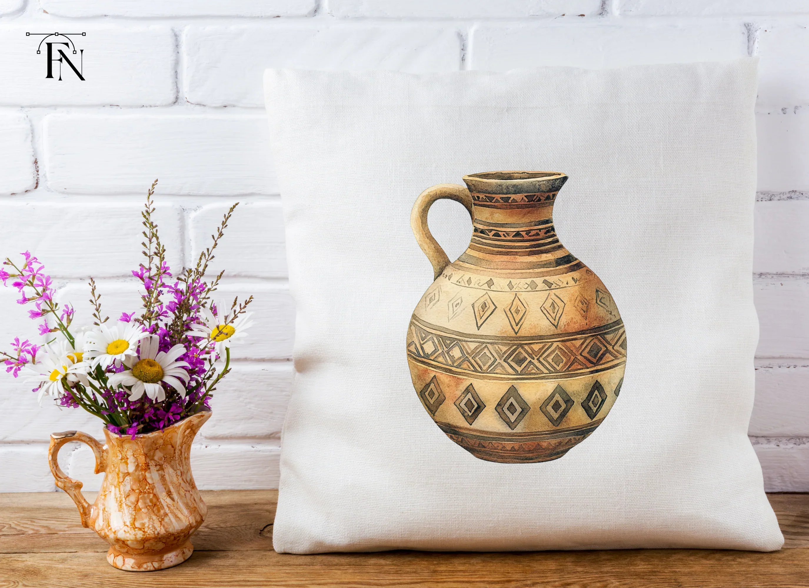 Tribal Patterned Earthenware Jug Clipart Bundle - Image 5
