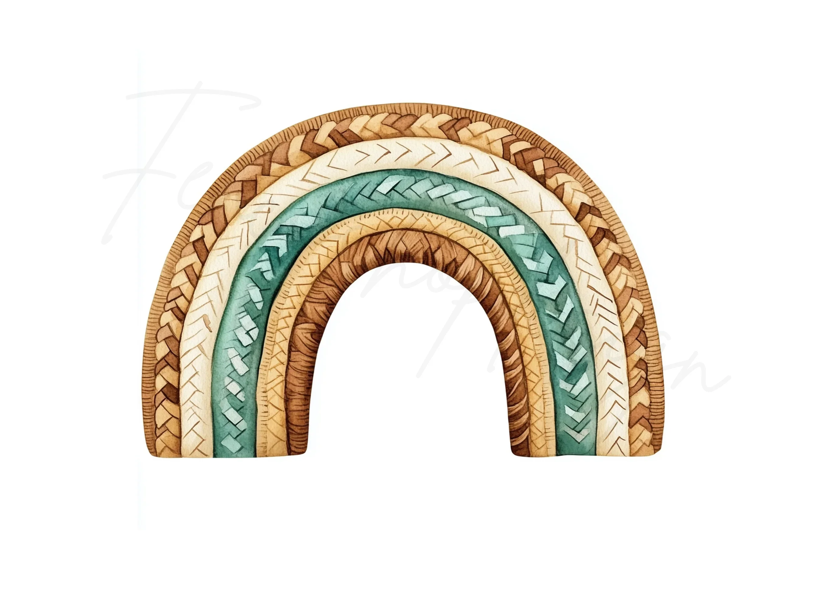 Tribal Rainbow Clipart Bundle - Image 2