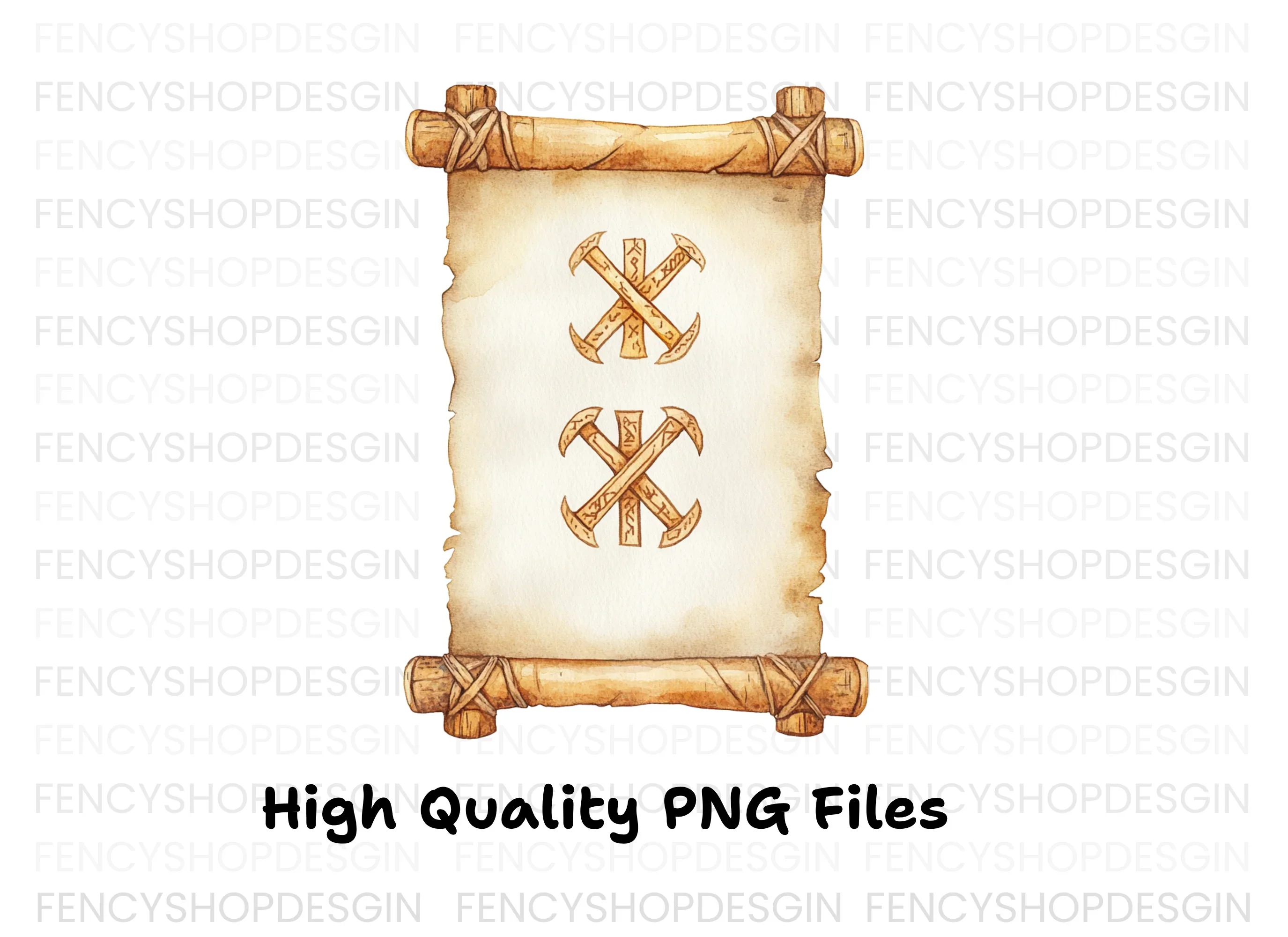 Tribal Symbols Rustic Scroll Clipart Bundle - Image 3