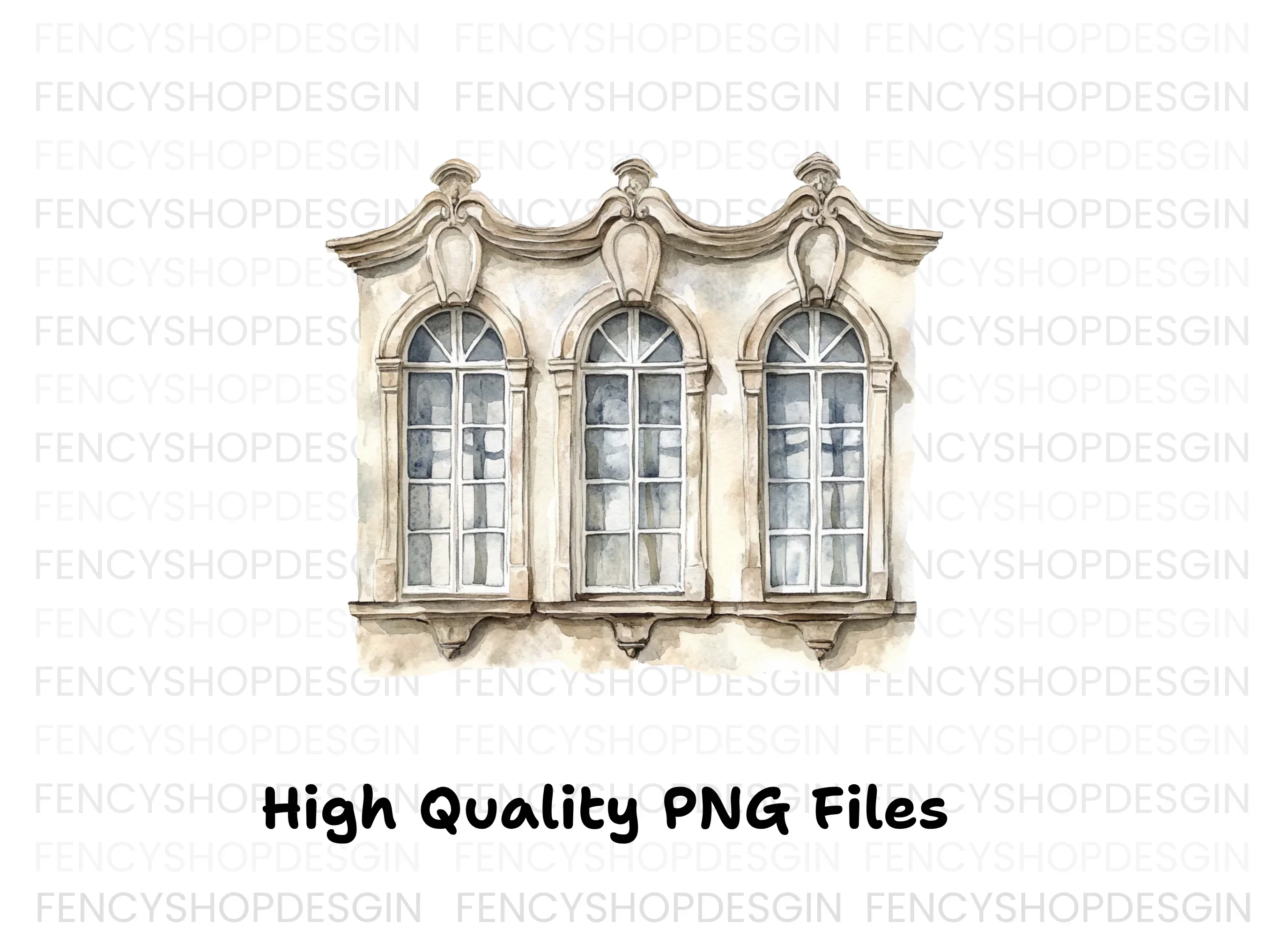 Triple Arch Window Clipart Bundle - Image 3