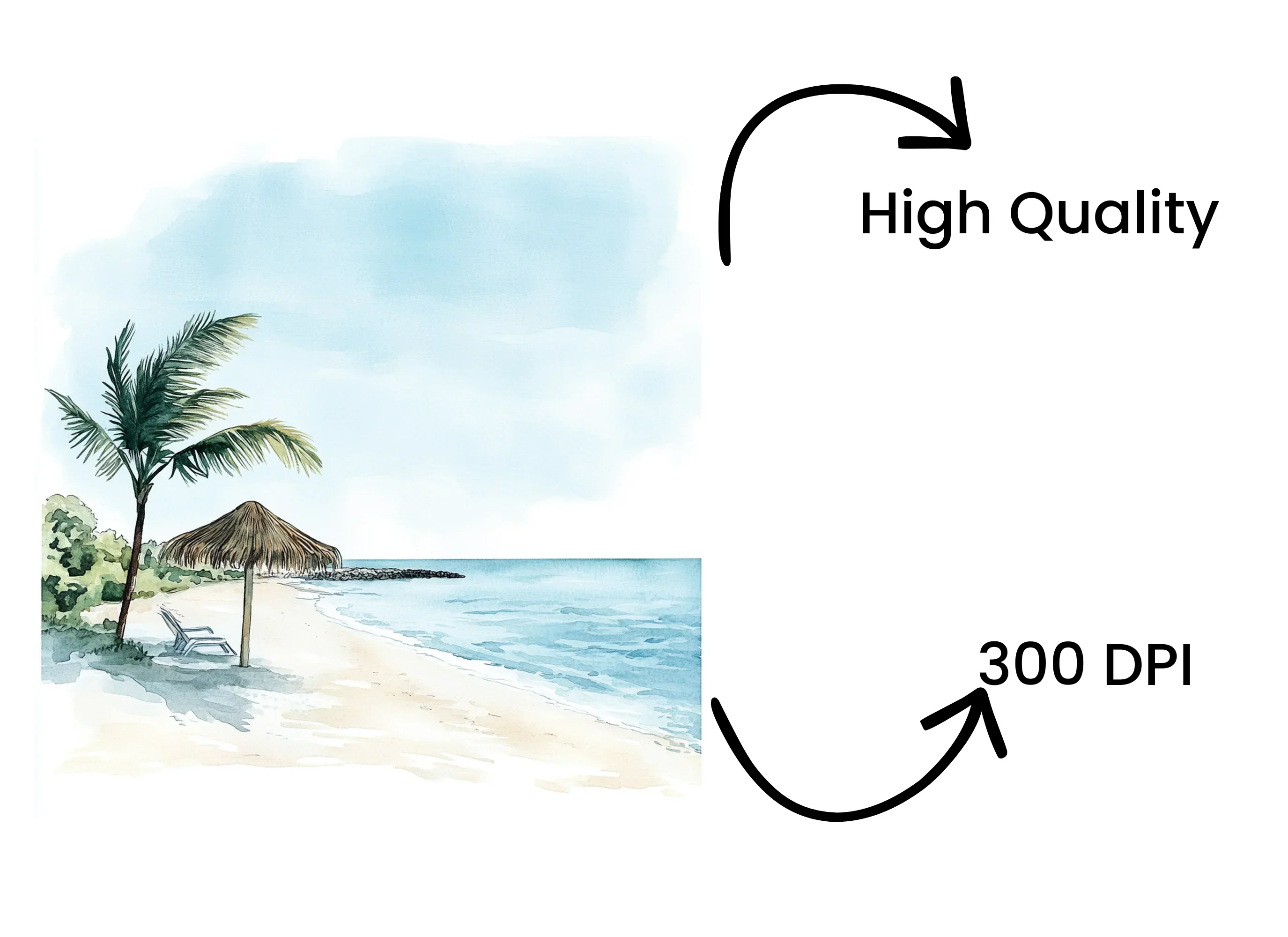 Tropical Beach Paradise Clipart Bundle - Image 4