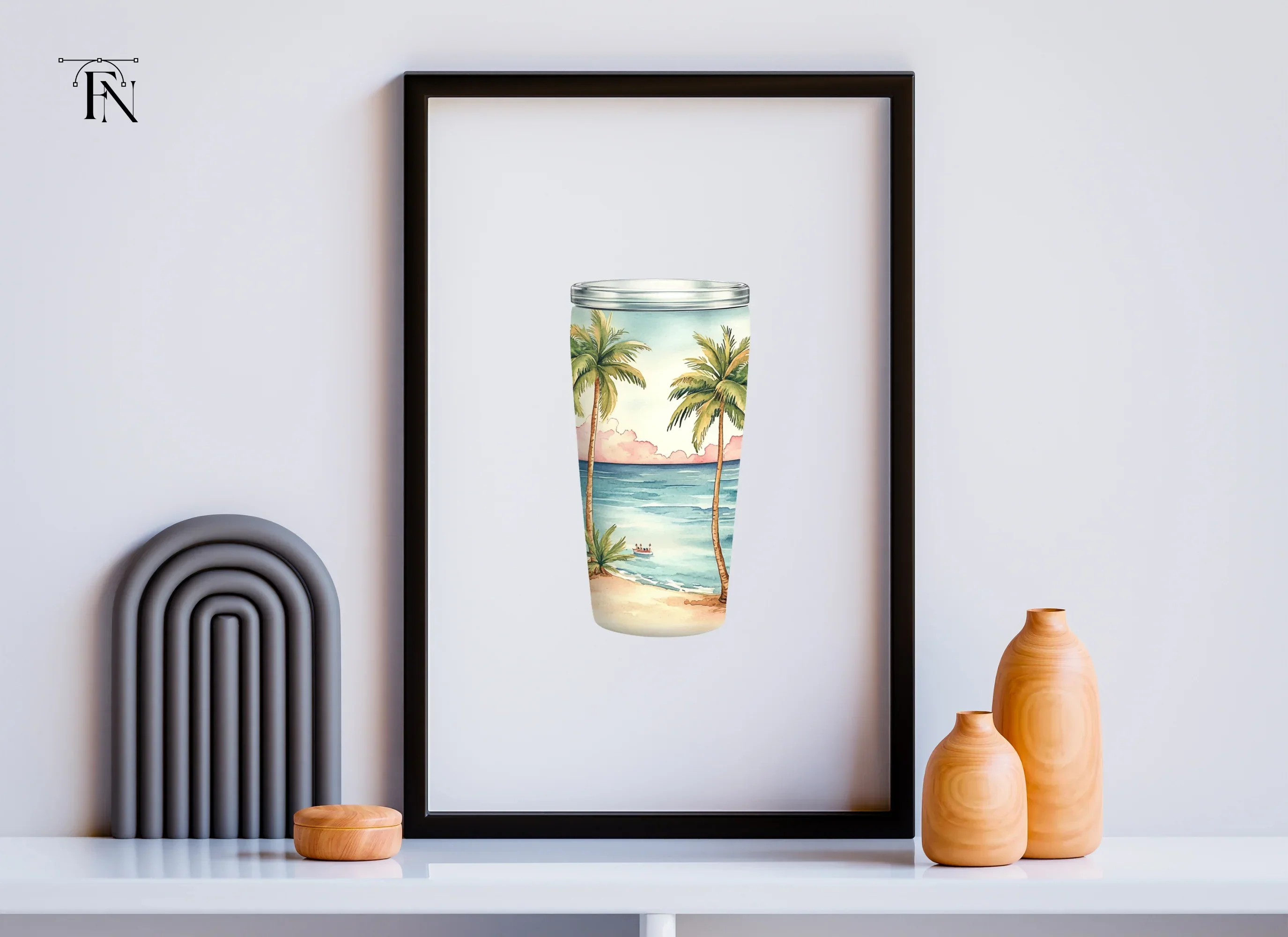 Tropical Beach Tumbler Clipart Bundle - Image 6