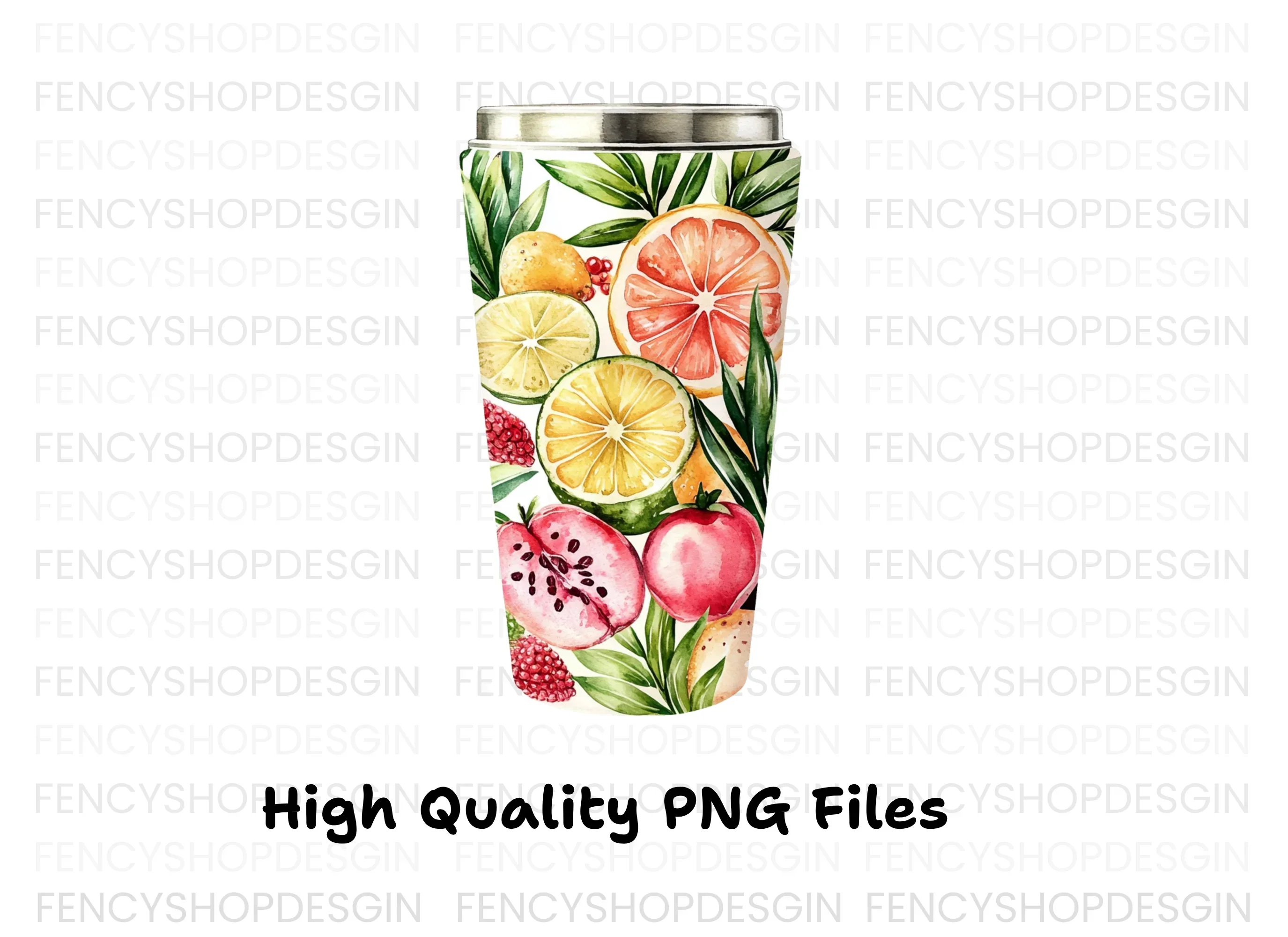 Tropical Fruit Tumbler Clipart Bundle - Image 2