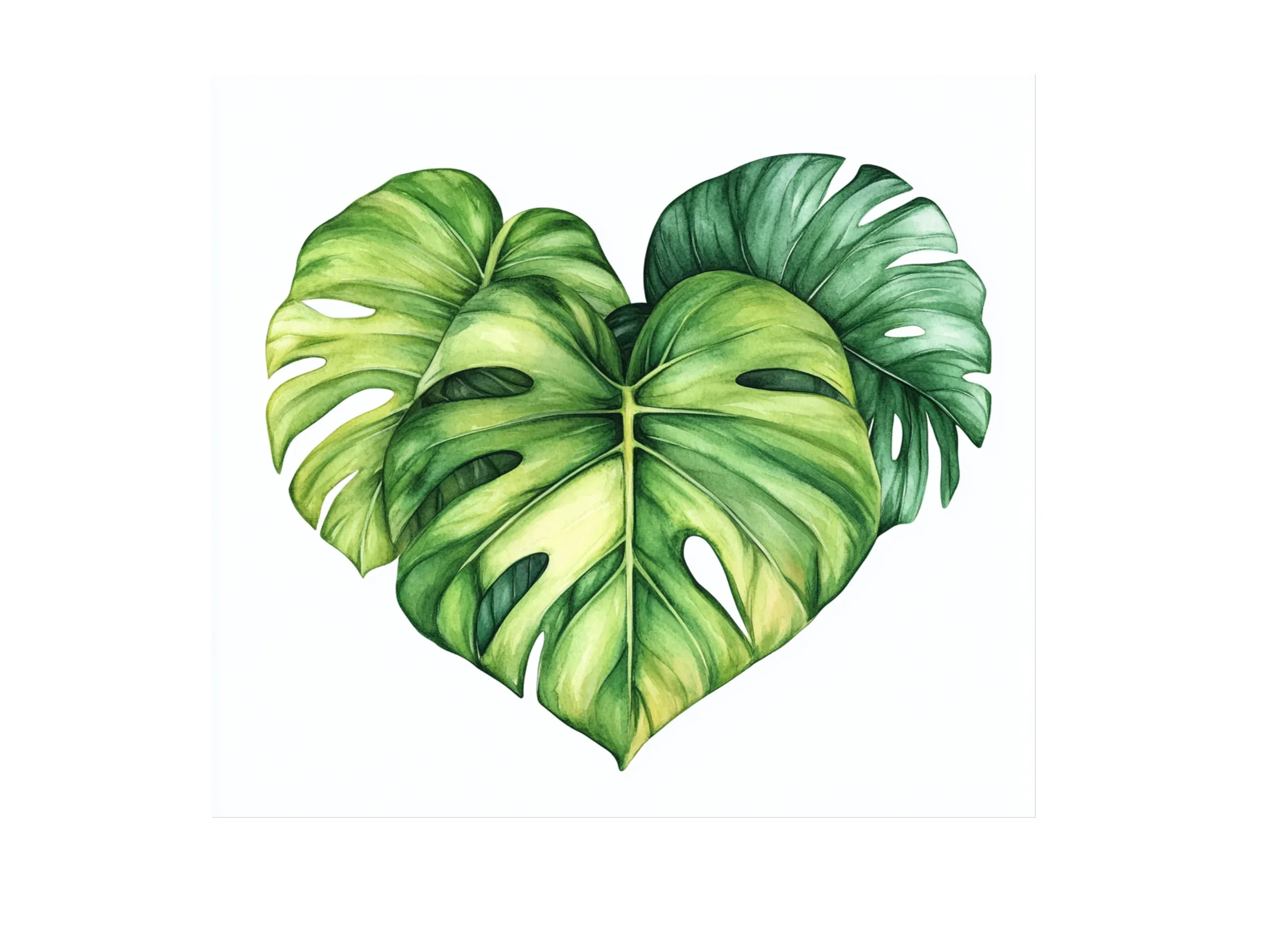 Tropical Leaf Heart Clipart Bundle - Image 3
