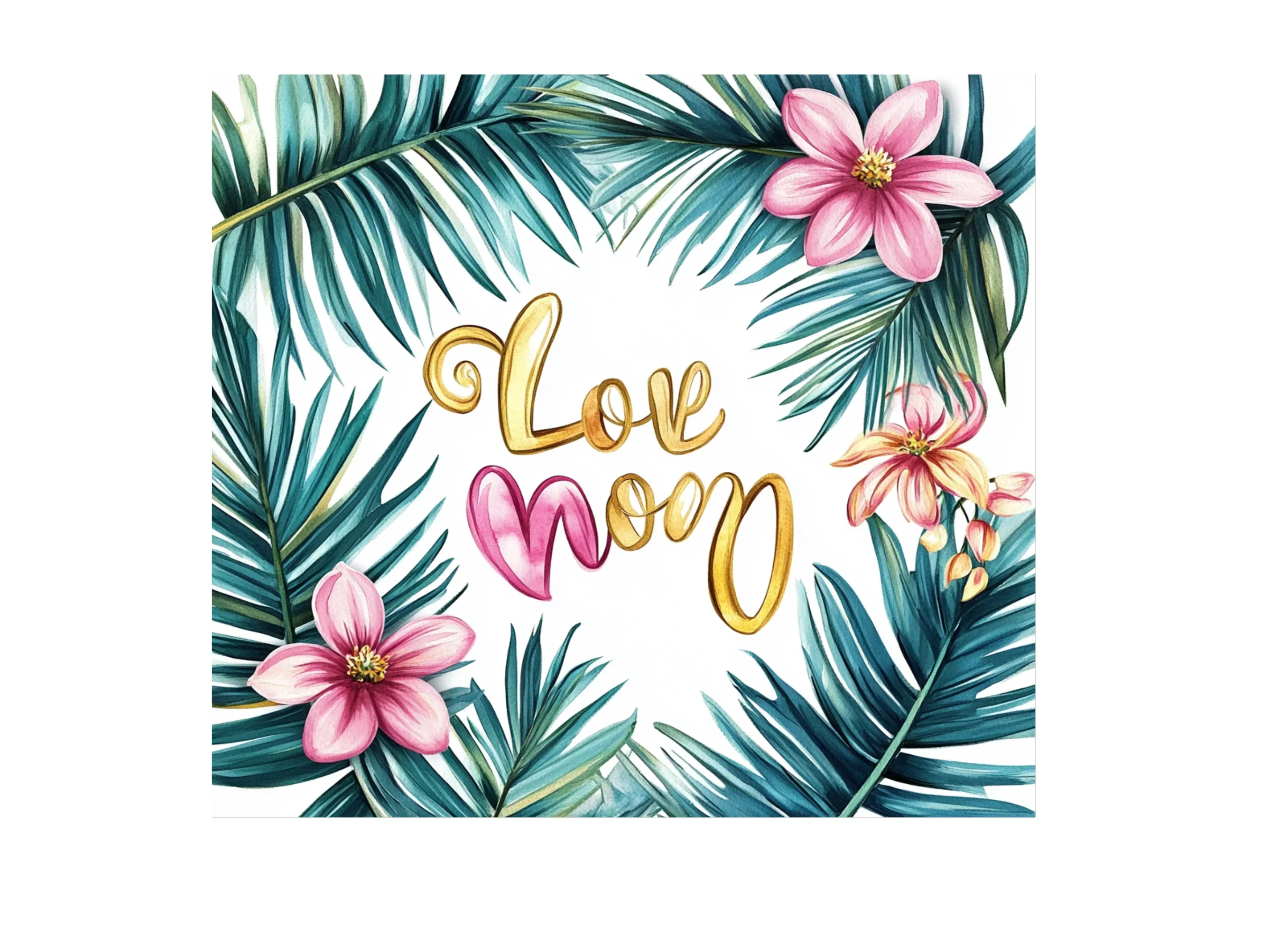 Tropical Leaves and Flowers Clipart Bundle - Image 2