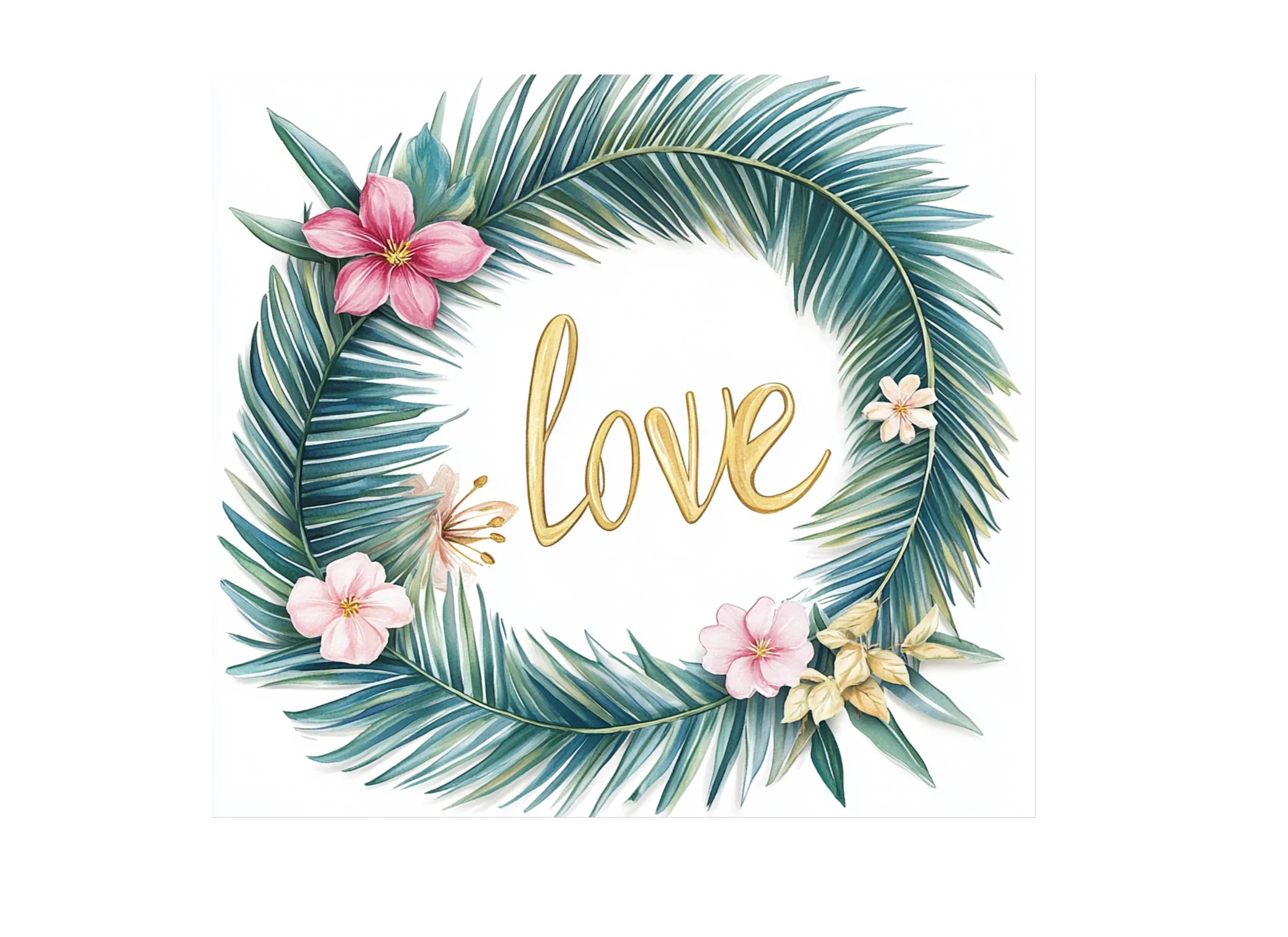 Tropical Leaves and Flowers Clipart Bundle - Image 3